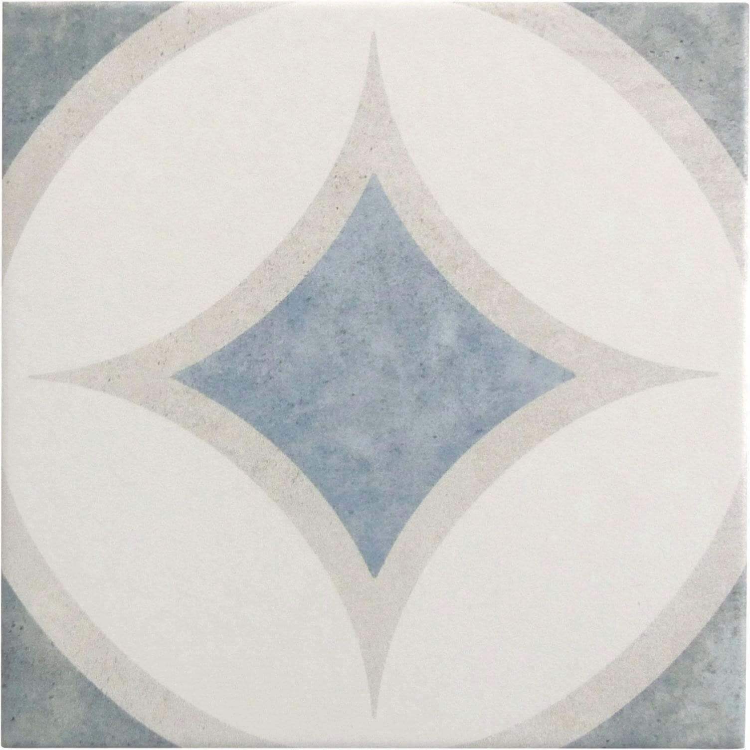 Retro Neuve Ocean Star 8" x 8" Matte Porcelain Tile Euro Glass