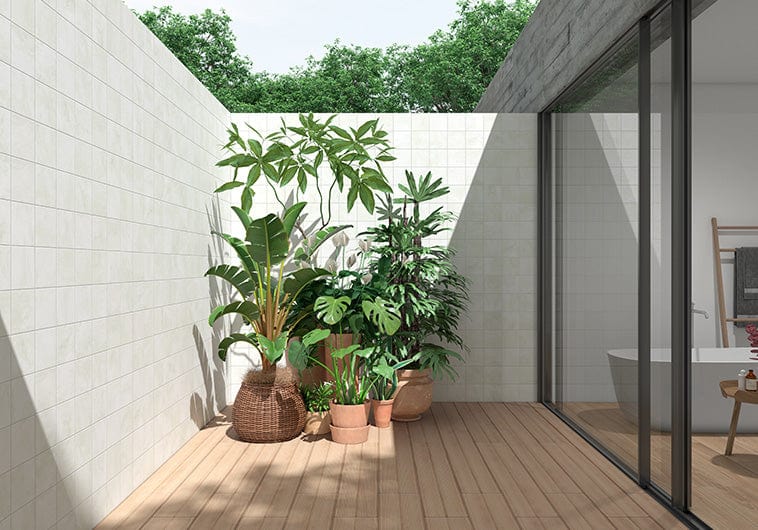 Gentle Dwelling Avion Bright White 6x6 Matte Porcelain Tile Euro Glass