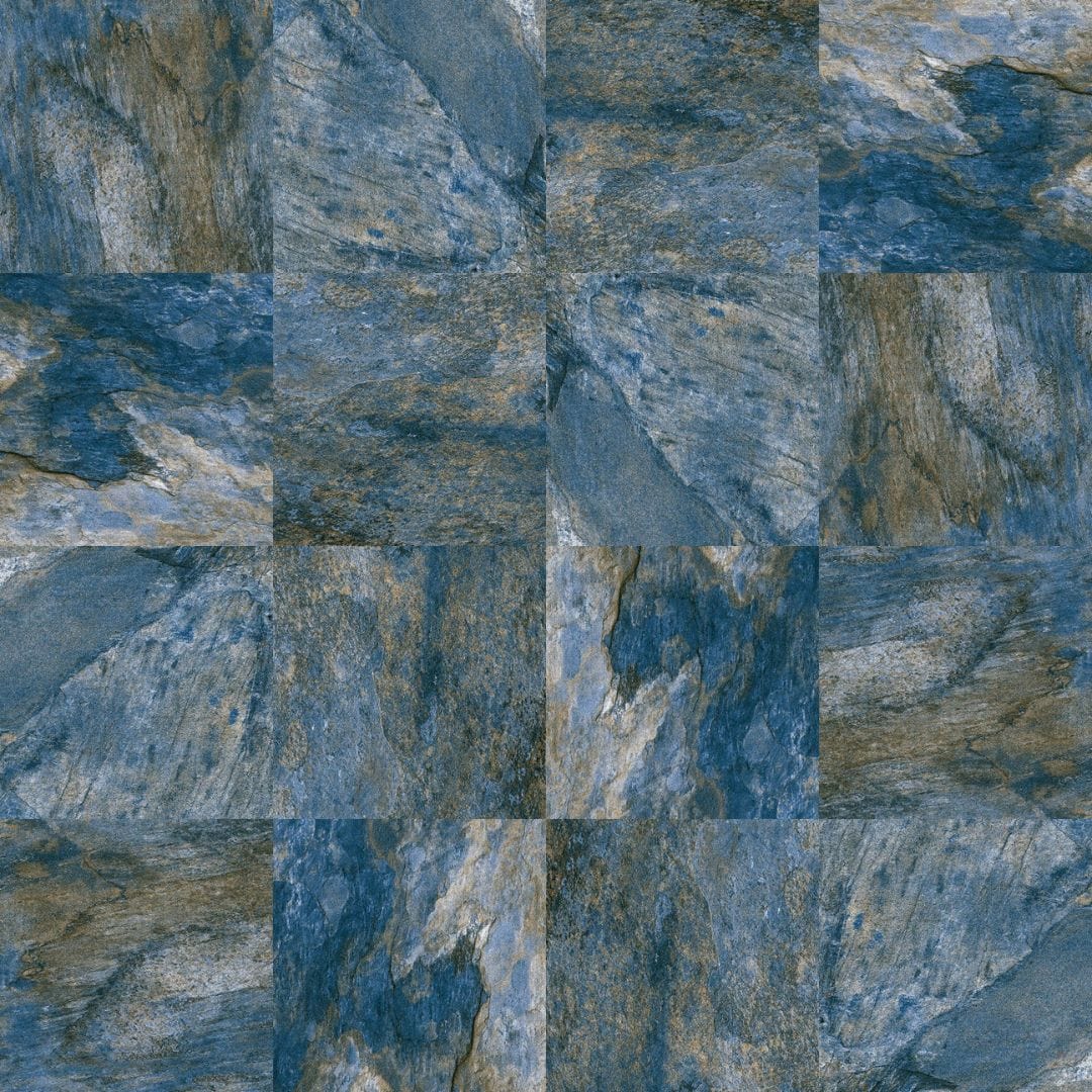 Gentle Dwelling Huckleberry Grove Blue 6x6 Matte Porcelain Tile Euro Glass