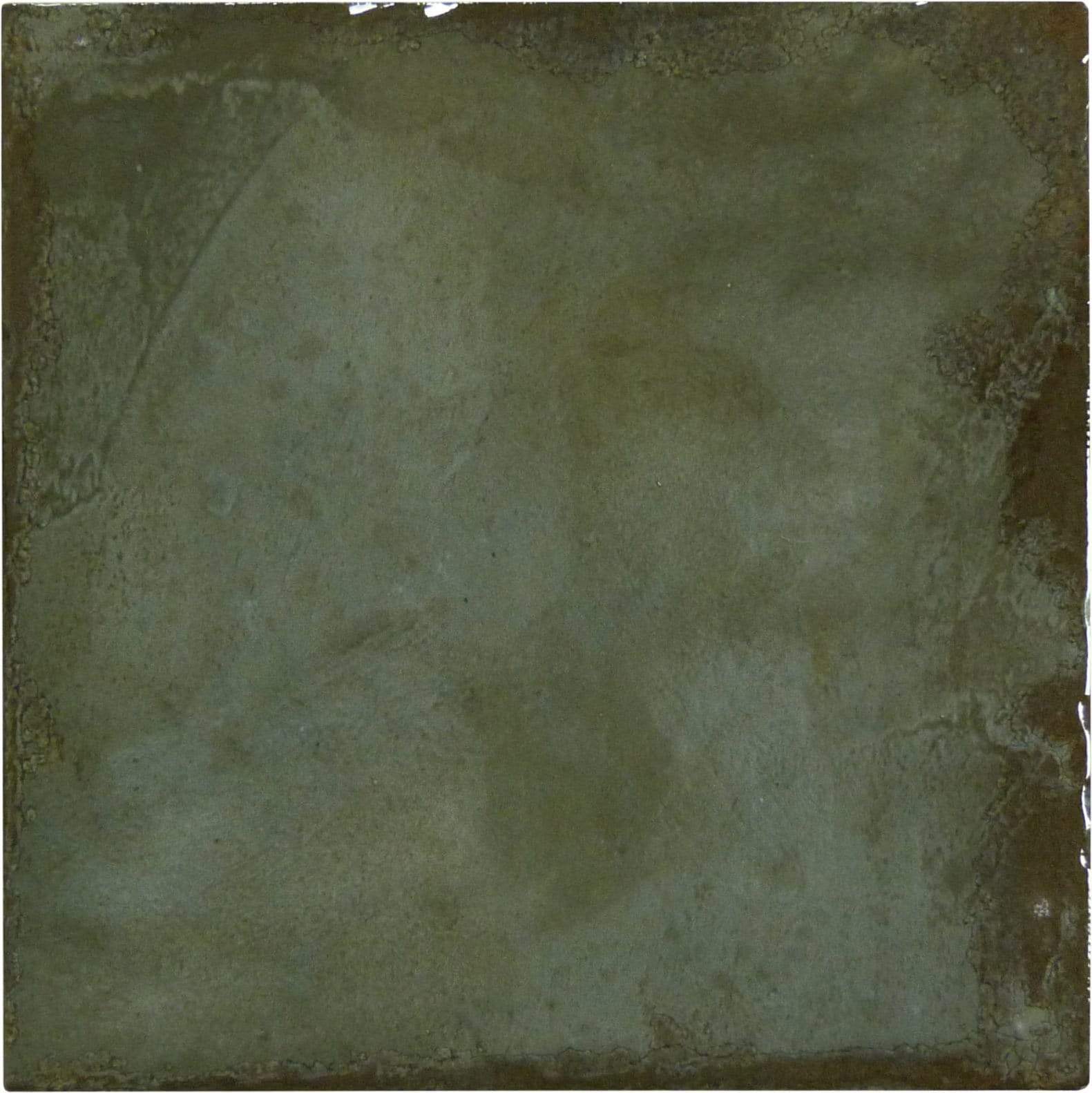 Geometric Calm Camouflage  Green 8" x 8" Multi Finished Porcelain Tile Euro Glass