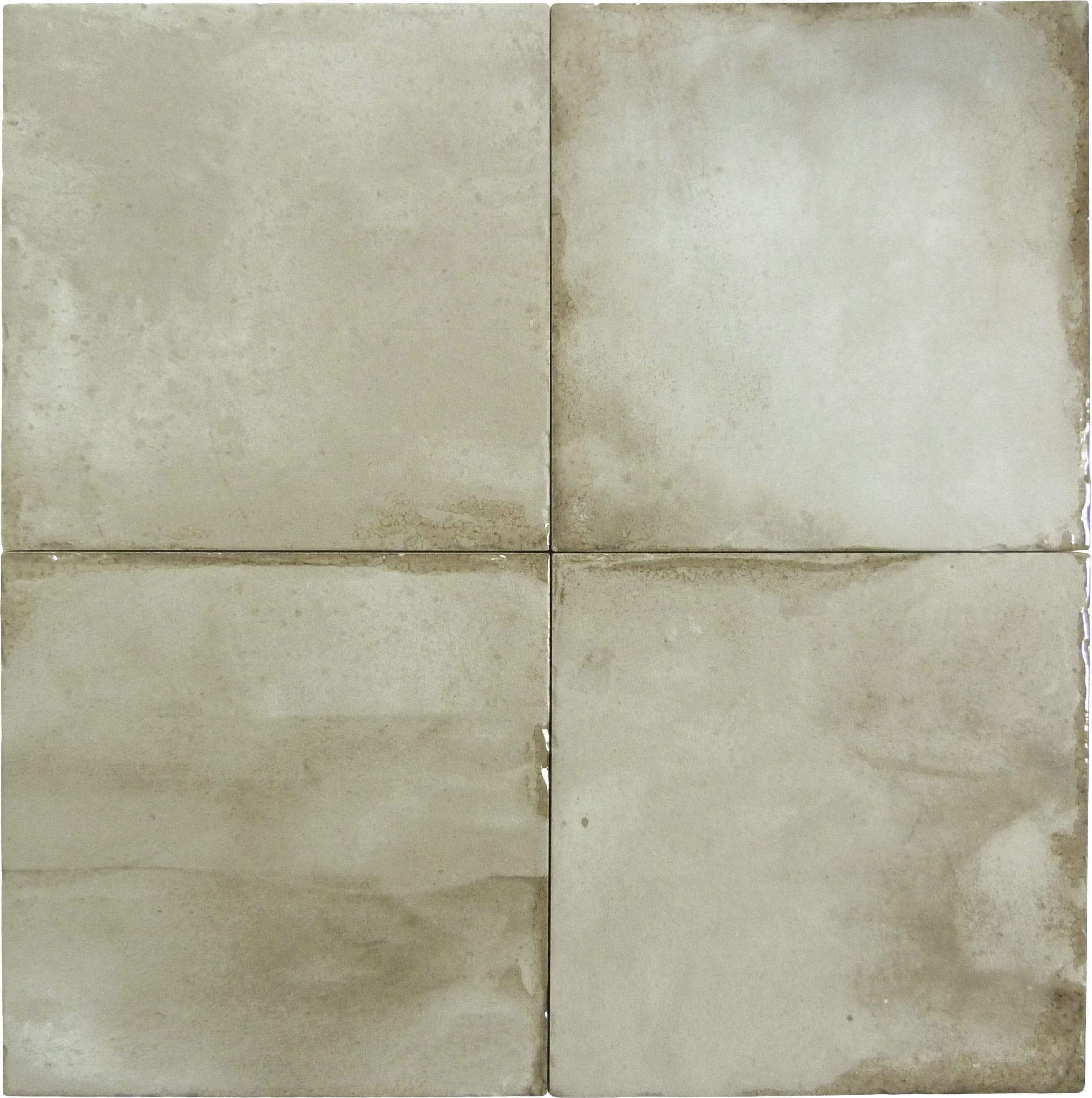 Geometric Calm Klay Pebble Grey 8" x 8" Multi Finished Porcelain Tile Euro Glass