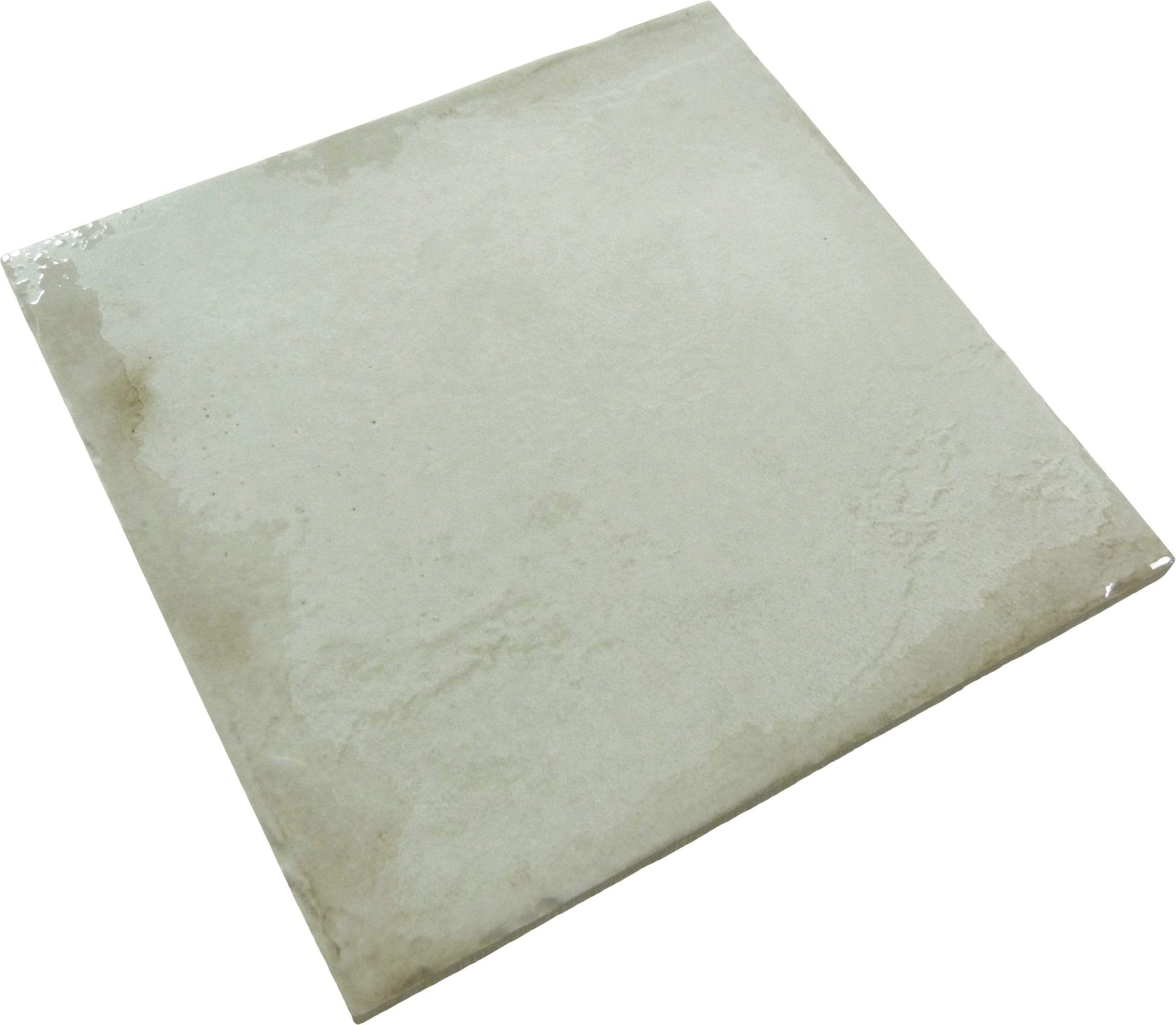 Geometric Calm Nacre White 8" x 8" Multi Finished Porcelain Tile Euro Glass