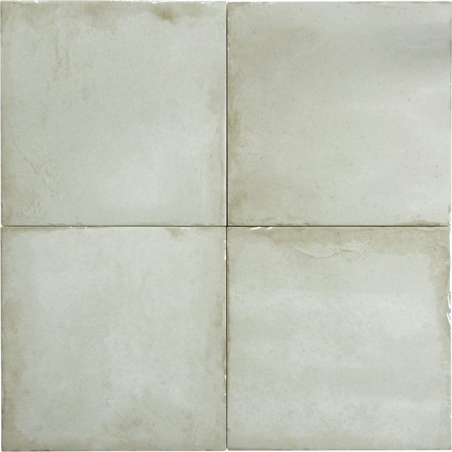 Geometric Calm Nacre White 8" x 8" Multi Finished Porcelain Tile Euro Glass