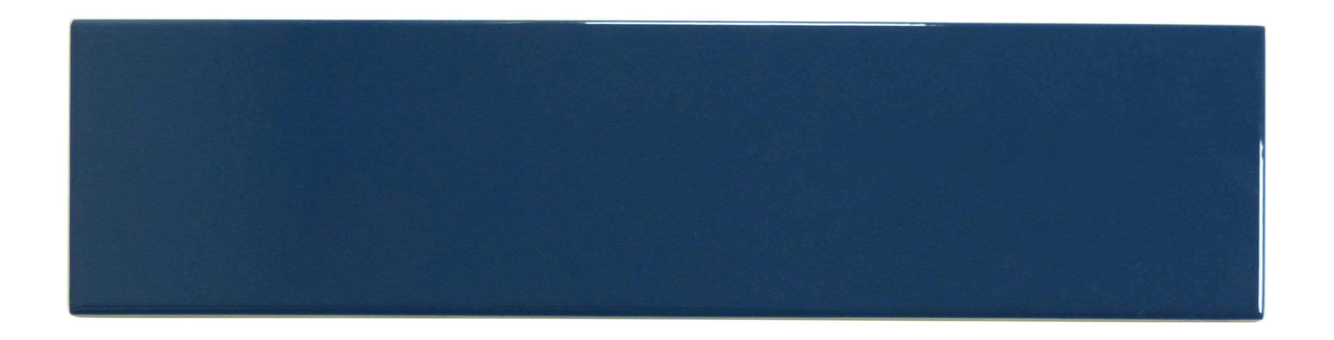 In Collection Plain Blue 3" x 12" Glossy Ceramic Subway Tile Euro Glass