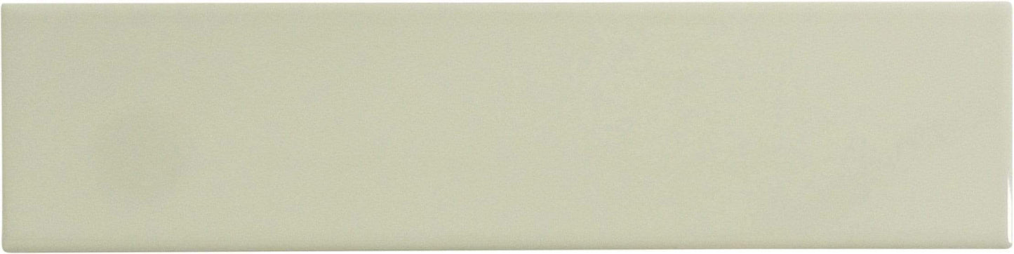 In Collection Plain Cream 3" x 12" Glossy Ceramic Subway Tile Euro Glass