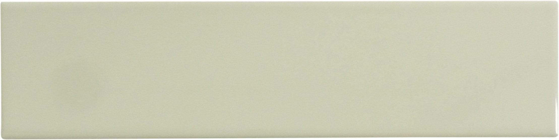 In Collection Plain Cream 3" x 12" Glossy Ceramic Subway Tile Euro Glass