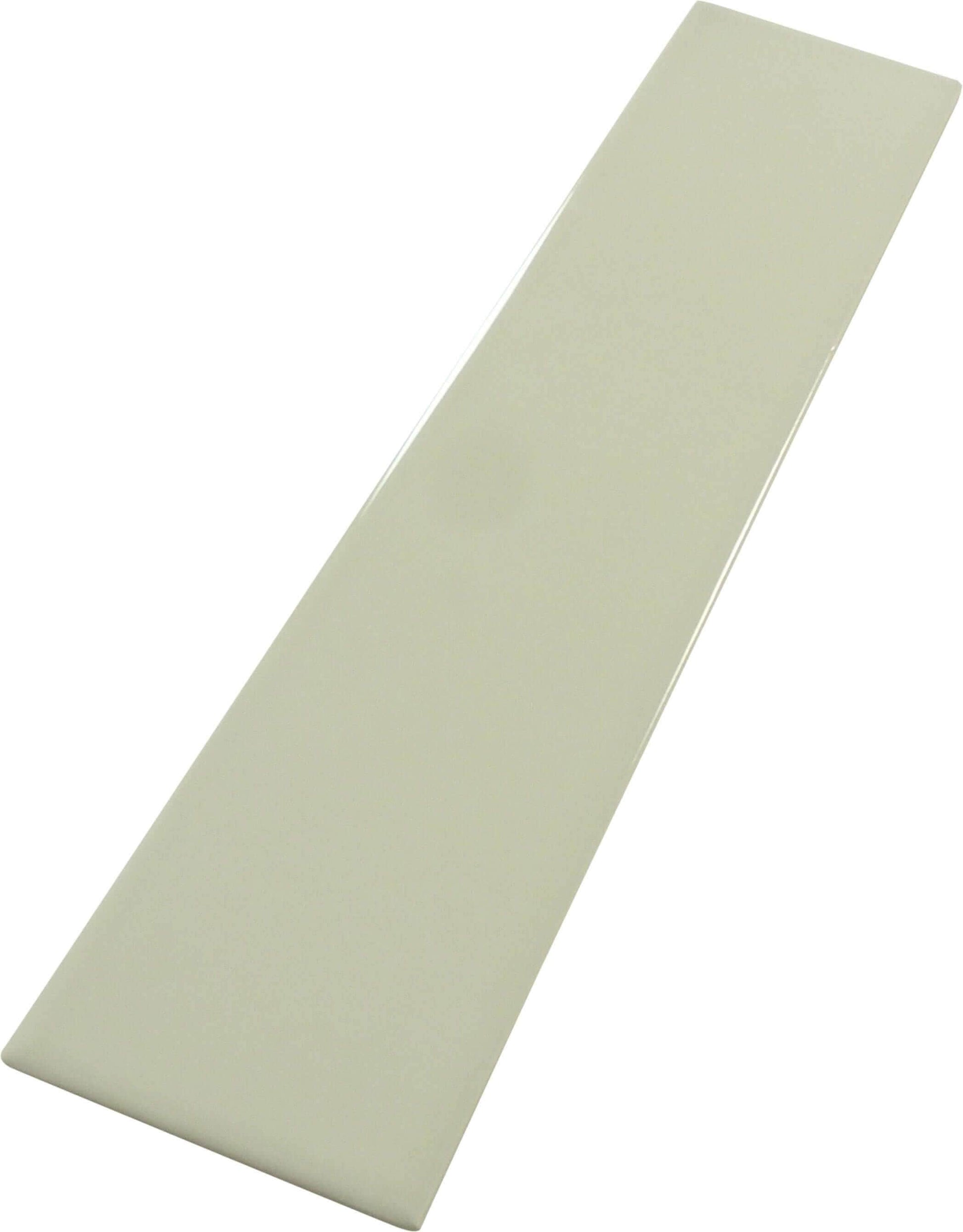 In Collection Plain Cream 3" x 12" Glossy Ceramic Subway Tile Euro Glass