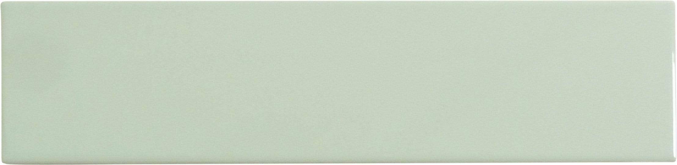 In Collection Plain Mint Green 3" x 12" Glossy Ceramic Subway Tile Euro Glass