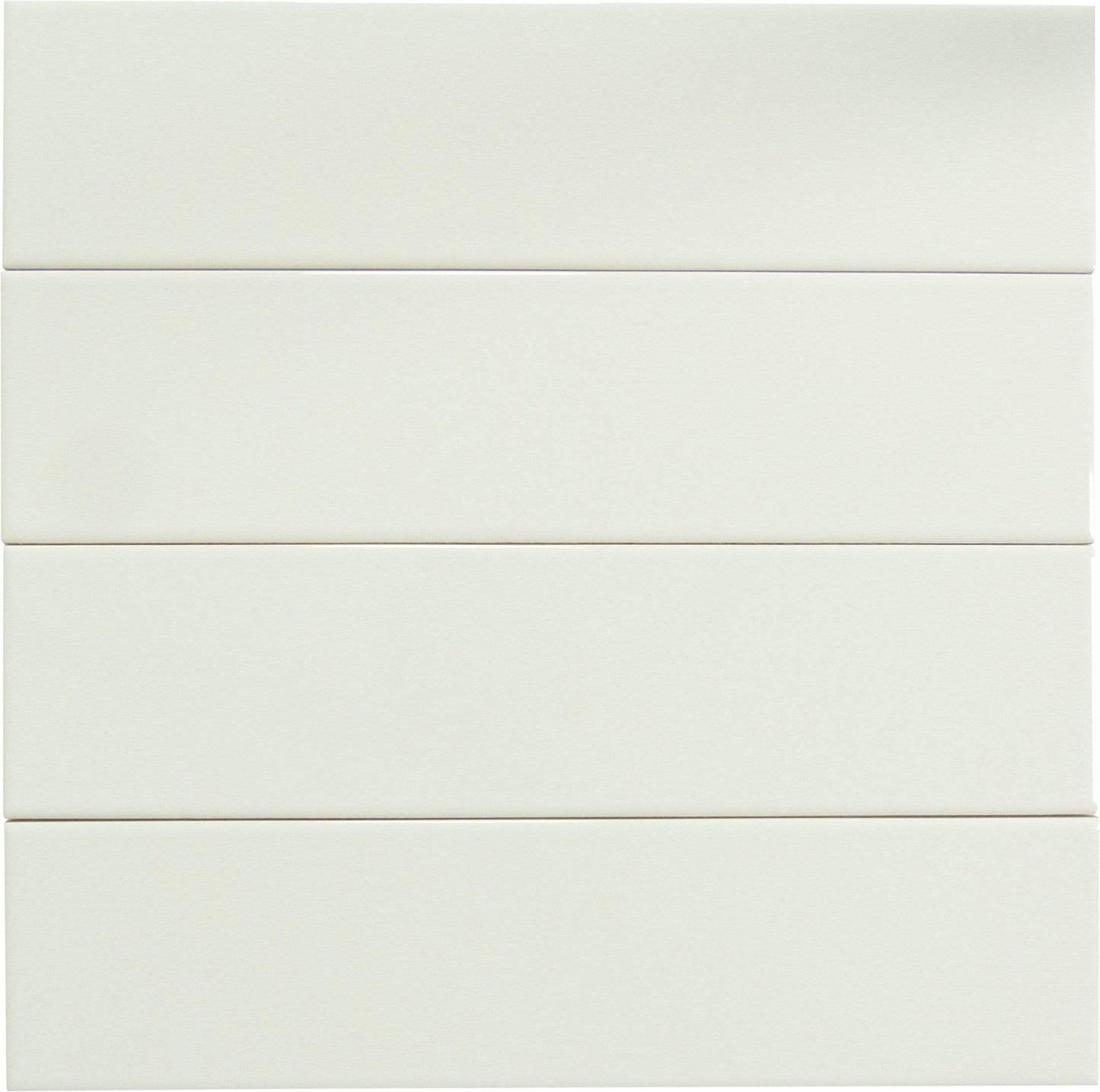 In Collection Plain White 3" x 12" Glossy Ceramic Subway Tile Euro Glass