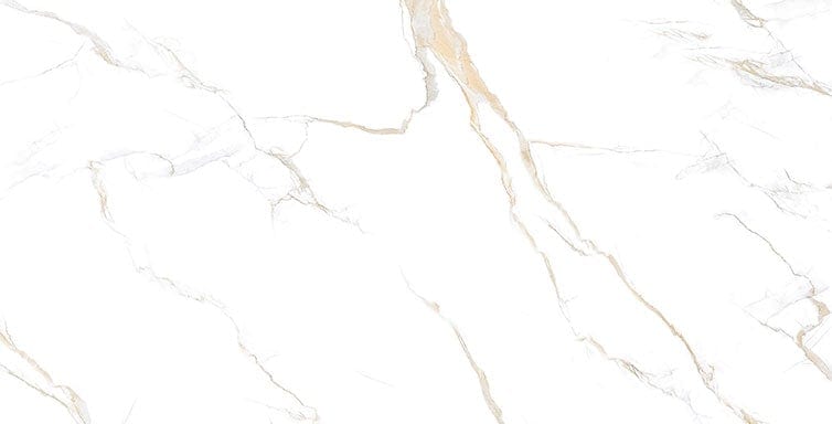 Calacatta Gold 24x48 Polished Porcelain Tile Euro Glass