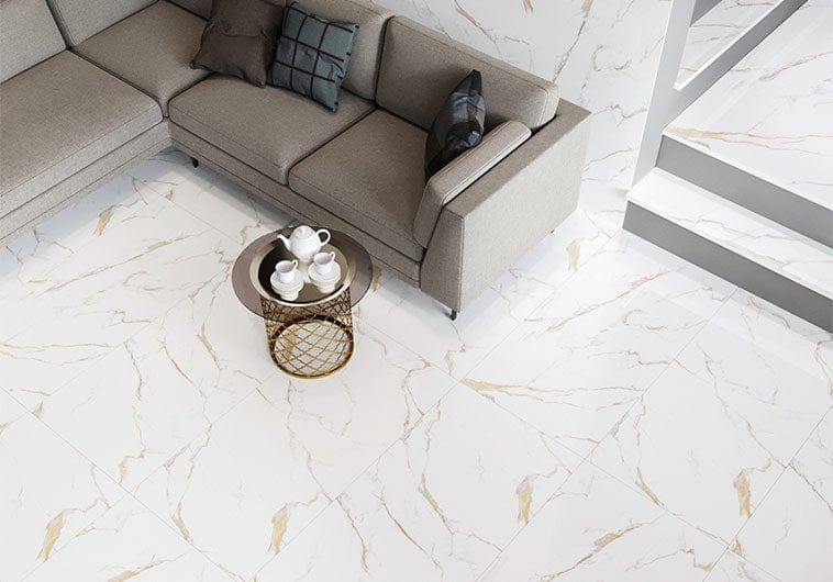 Calacatta Gold 24x48 Polished Porcelain Tile Euro Glass