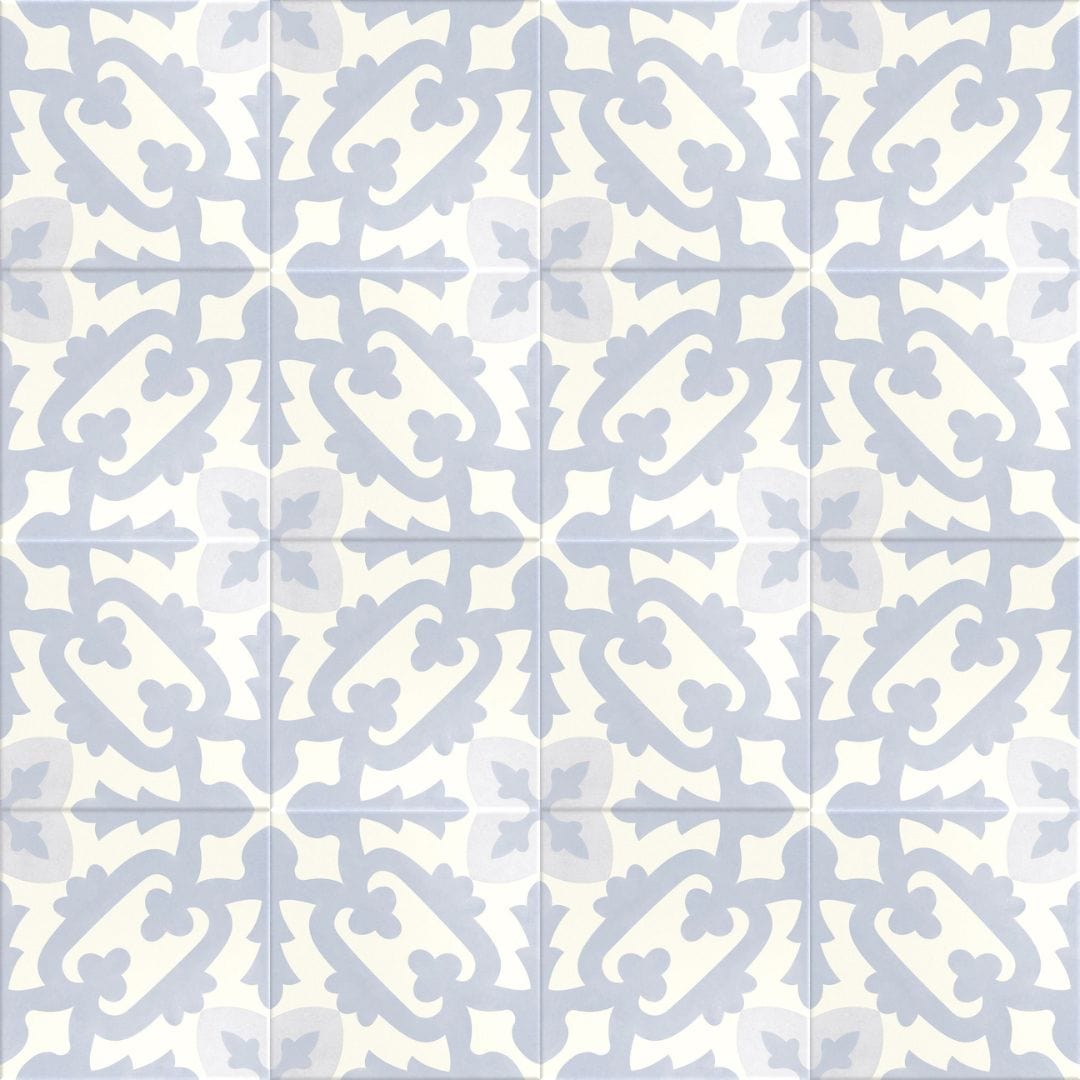 Florencial Genoa Sky Blue 8x8 Matte Porcelain Tile Euro Glass