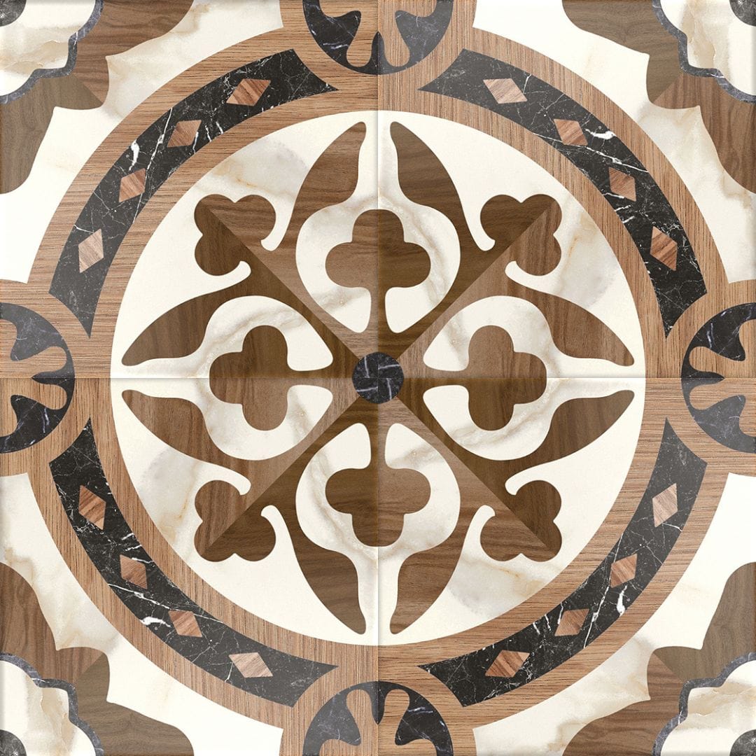 Florencial II Prato Brown 8x8 Matte Porcelain Tile Euro Glass