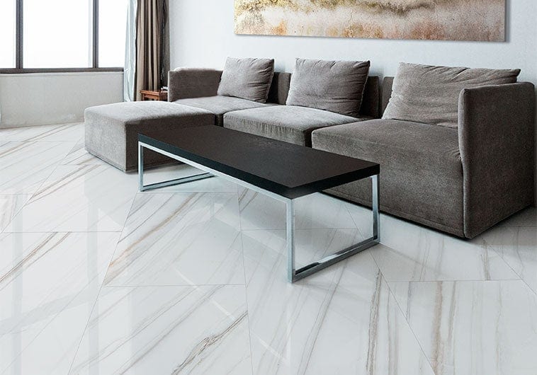 Lasa White 24x48 Polished Porcelain Tile Euro Glass