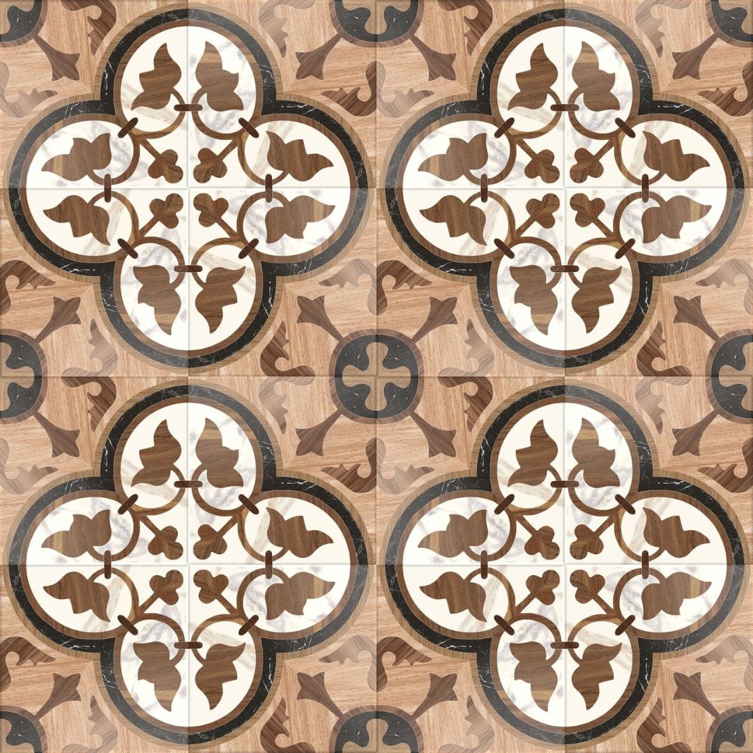 Florencial Lucca Glory Brown 8x8 Matte Porcelain Tile Euro Glass