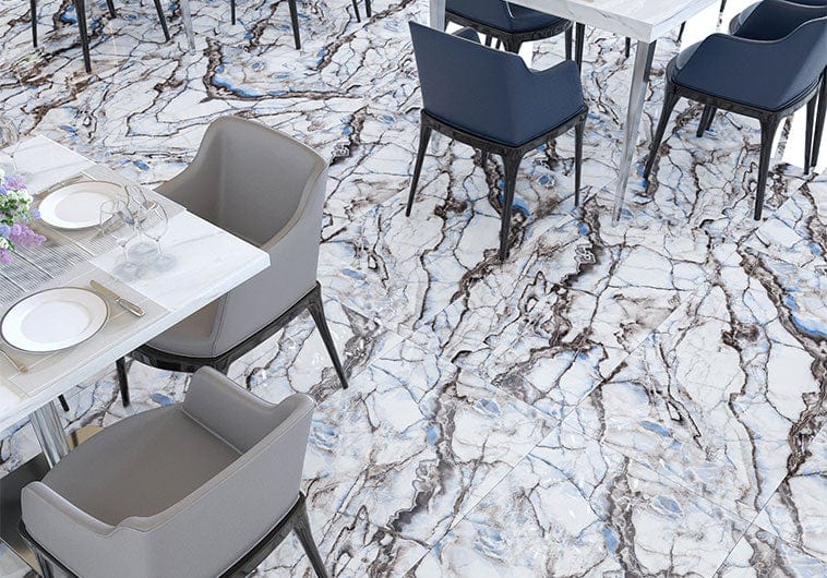 Safari Blue 24x48 Polished Porcelain Tile Euro Glass