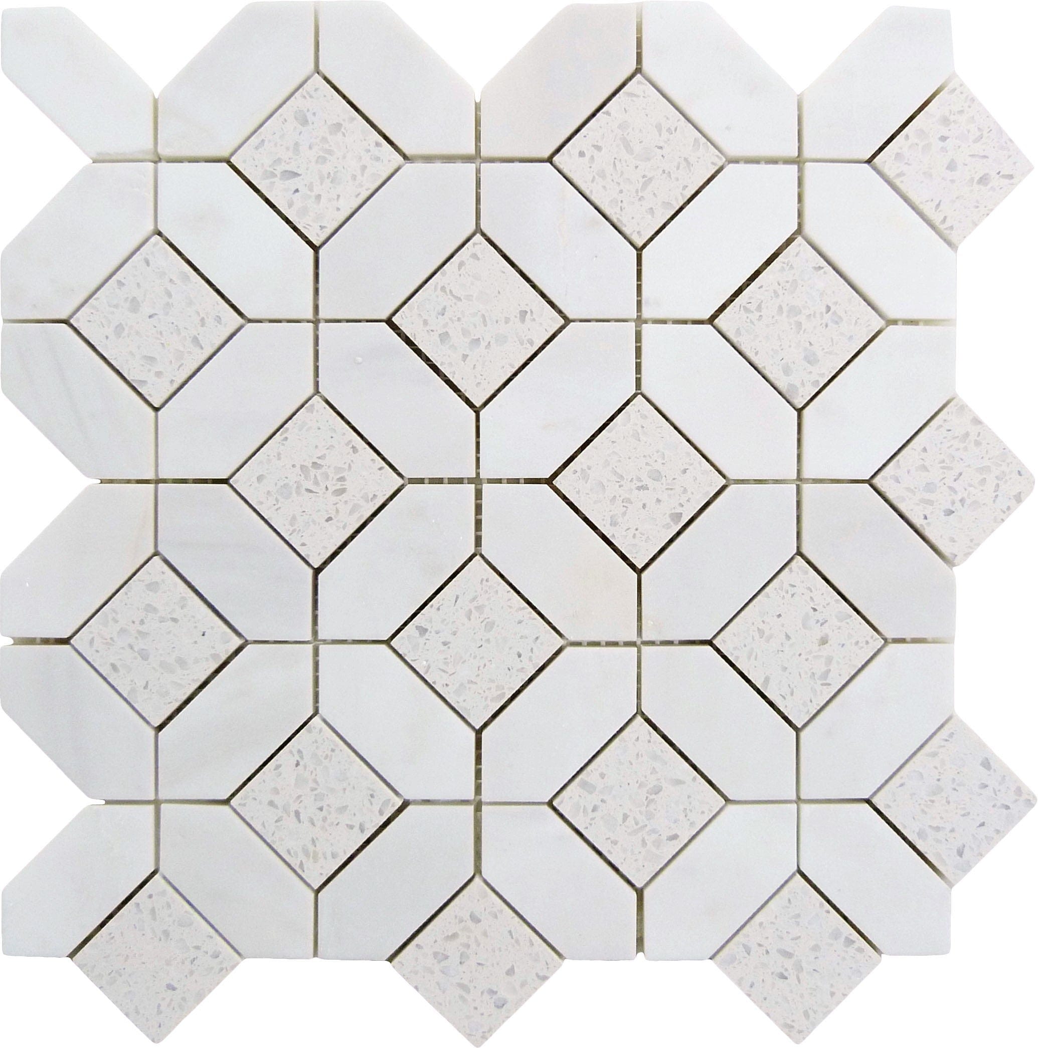 Hampton Arbos Freesia Arch Polished Stone Tile Euro Glass