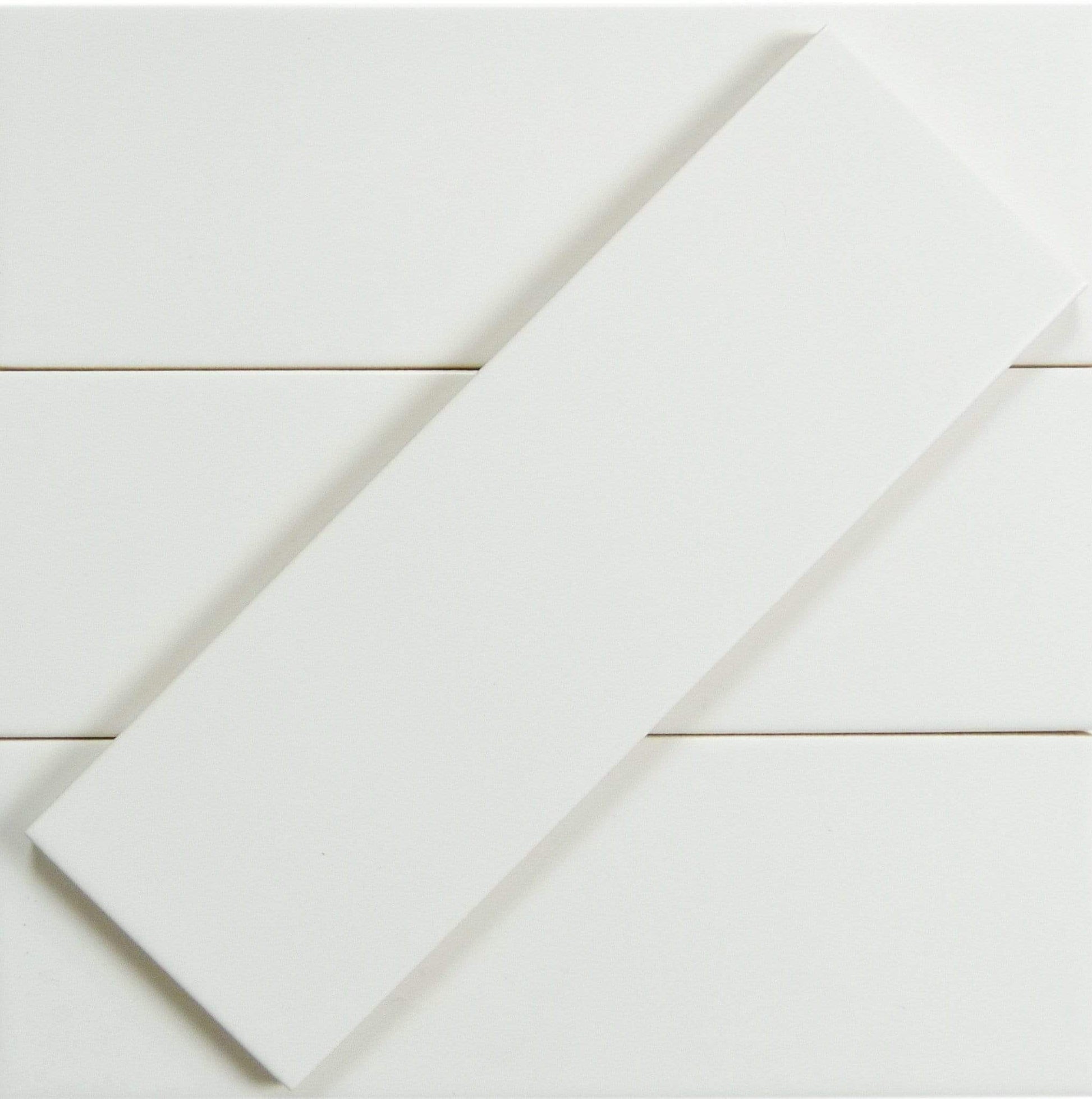 Horizons Tranquil Distance White 3'' x 9" Matte Ceramic Subway Tile Euro Glass