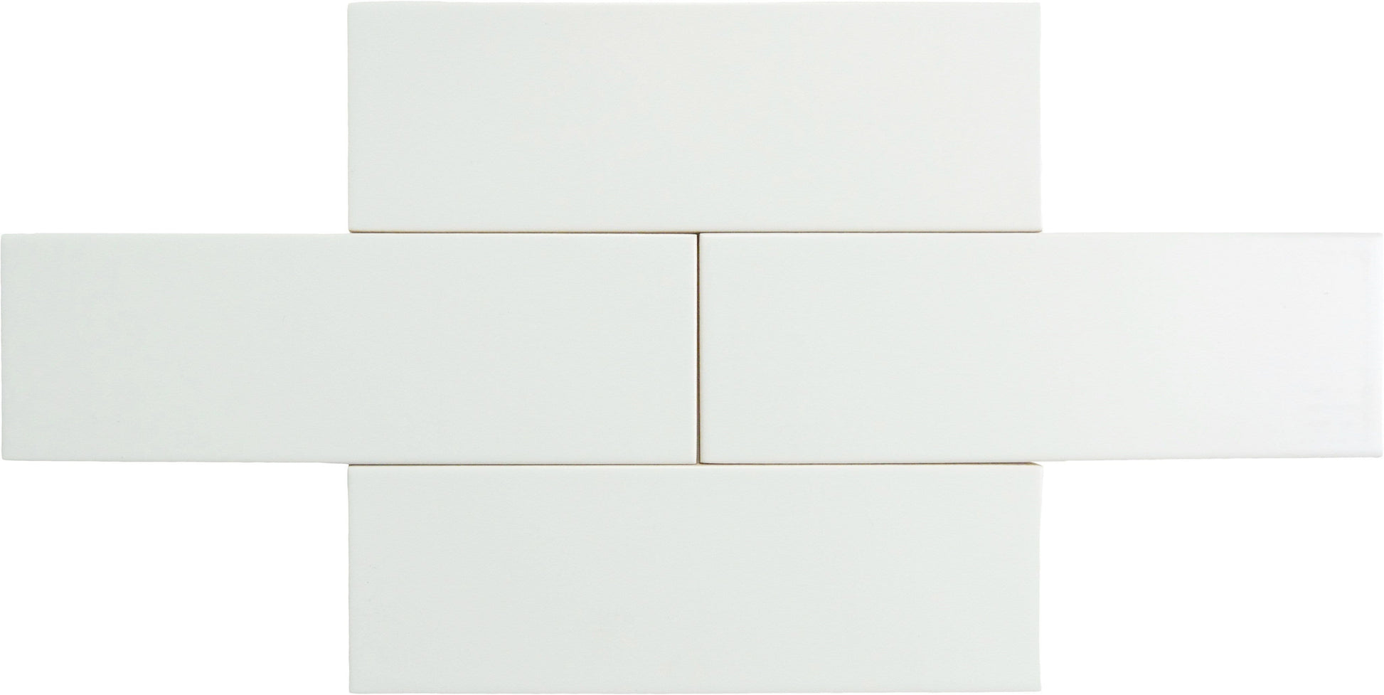 Horizons Tranquil Distance White 3'' x 9" Matte Ceramic Subway Tile Euro Glass