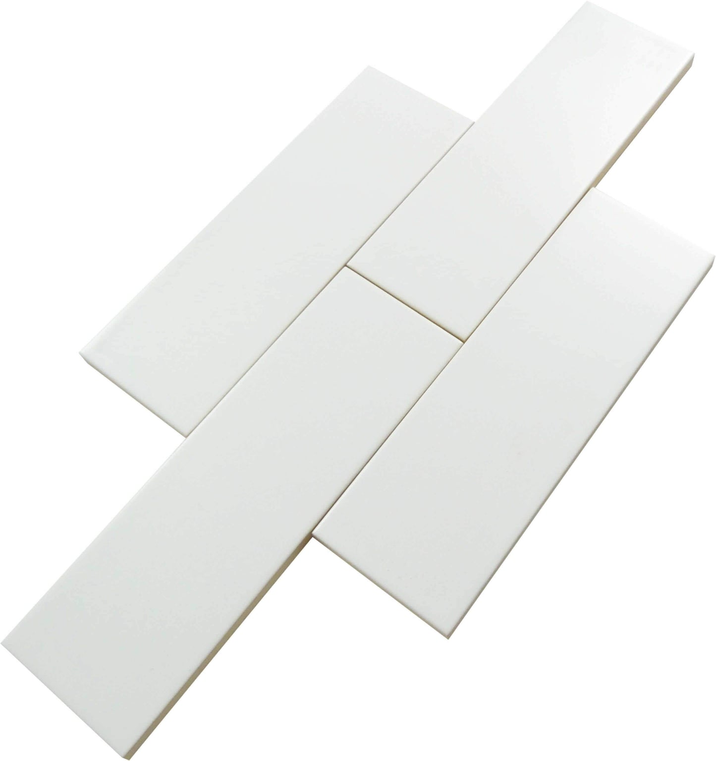 Horizons Tranquil Distance White 3'' x 9" Matte Ceramic Subway Tile Euro Glass