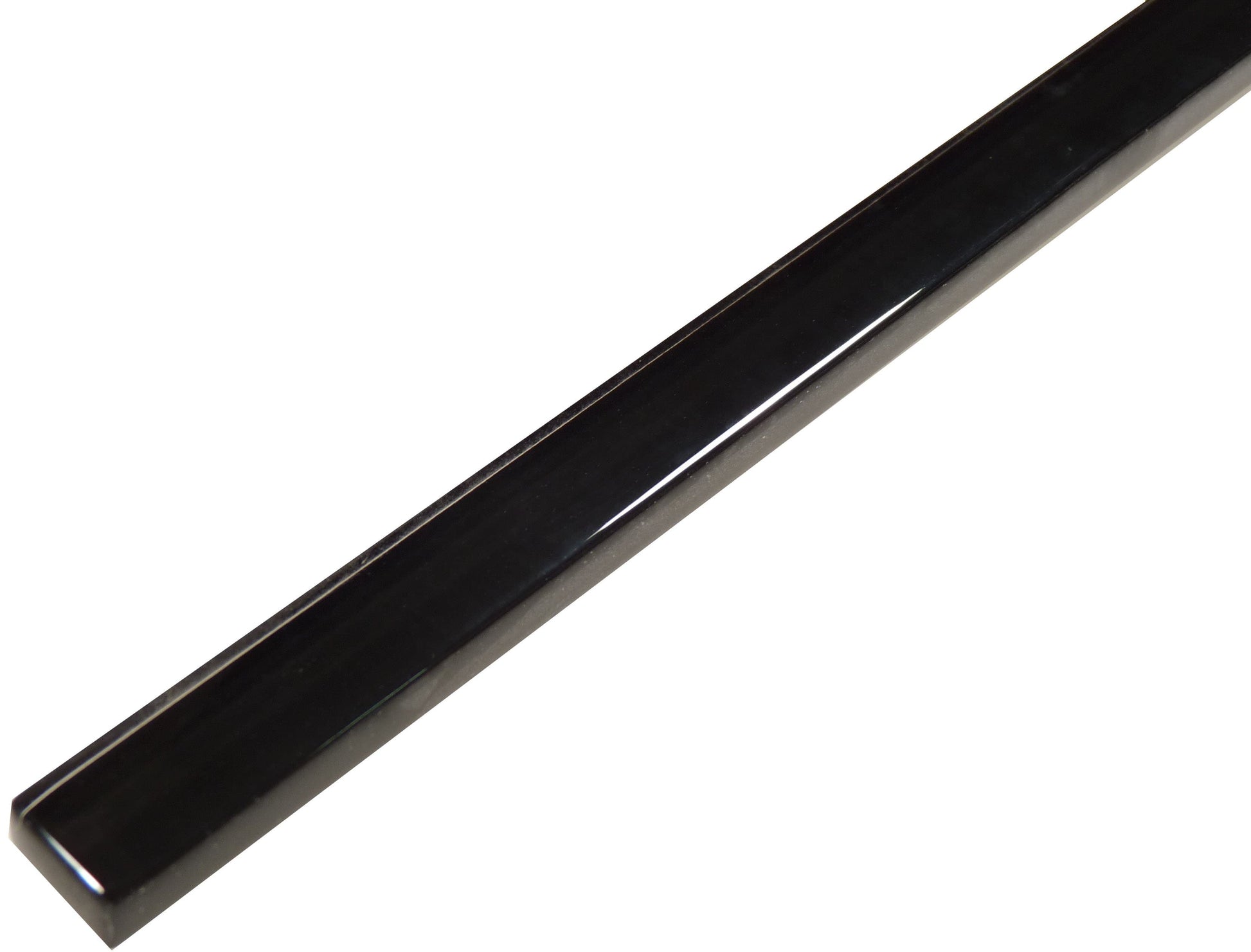 Jet Black 5/8" x 12" Glossy Glass Liner Euro Glass