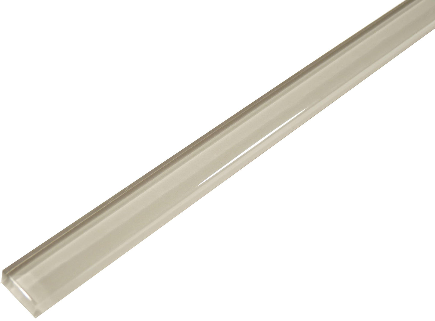 Fog Beige 5/8" x 12" Glossy Glass Liner Euro Glass