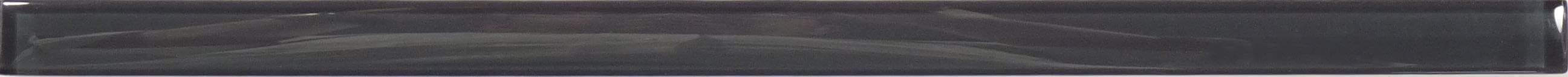 Dark Grey 5/8" x 12" Glossy Glass Liners Euro Glass