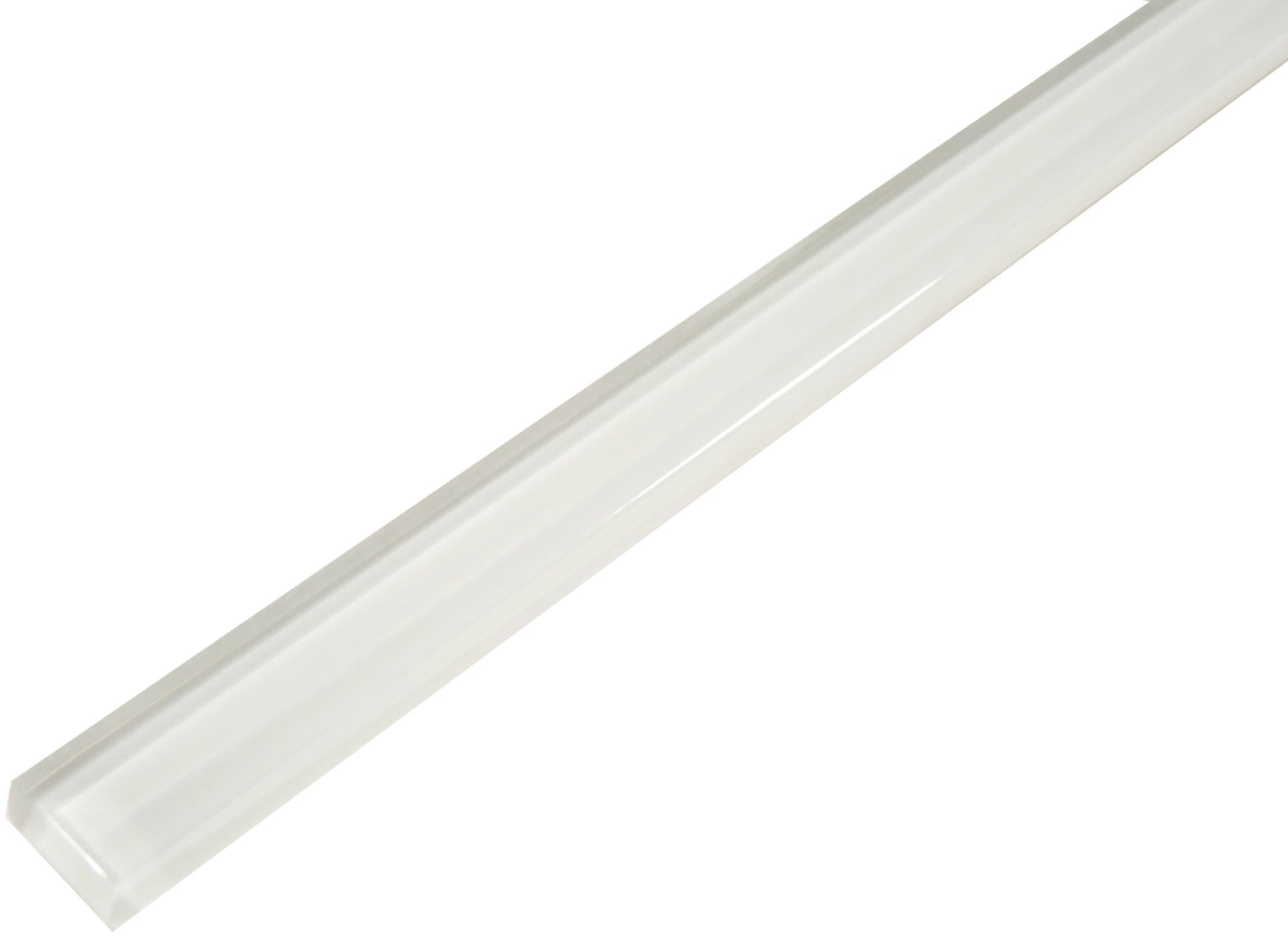 Super White 5/8" x 12" Glossy Glass Liner Euro Glass