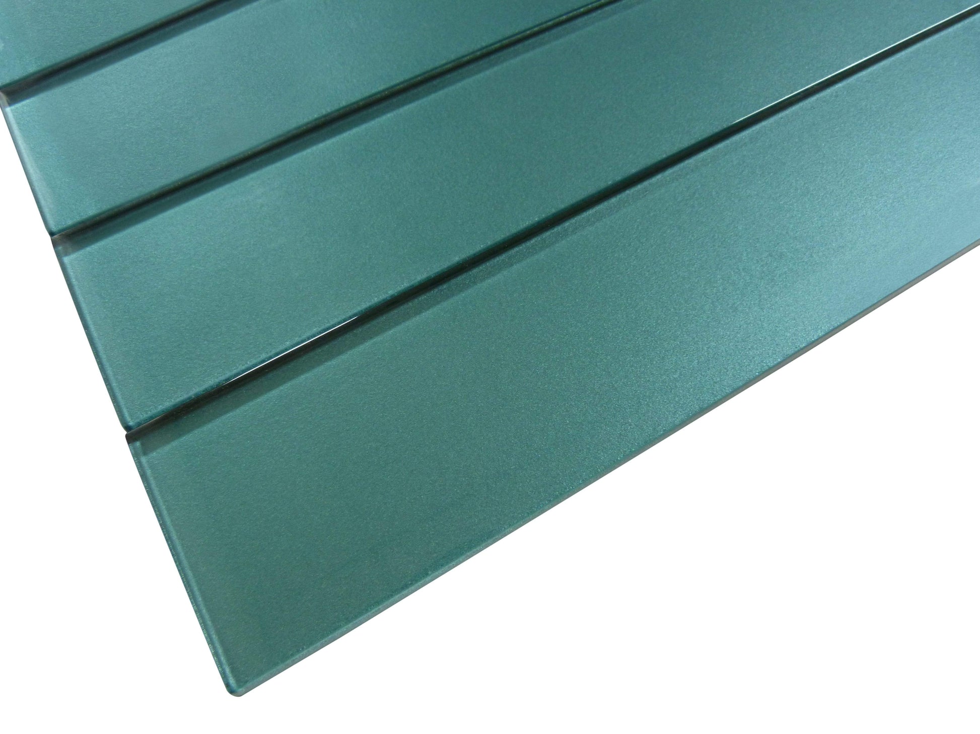 Lustrous Aquastone Aqua 3" x 14" Shimmer Glossy Glass Subway Tile Euro Glass