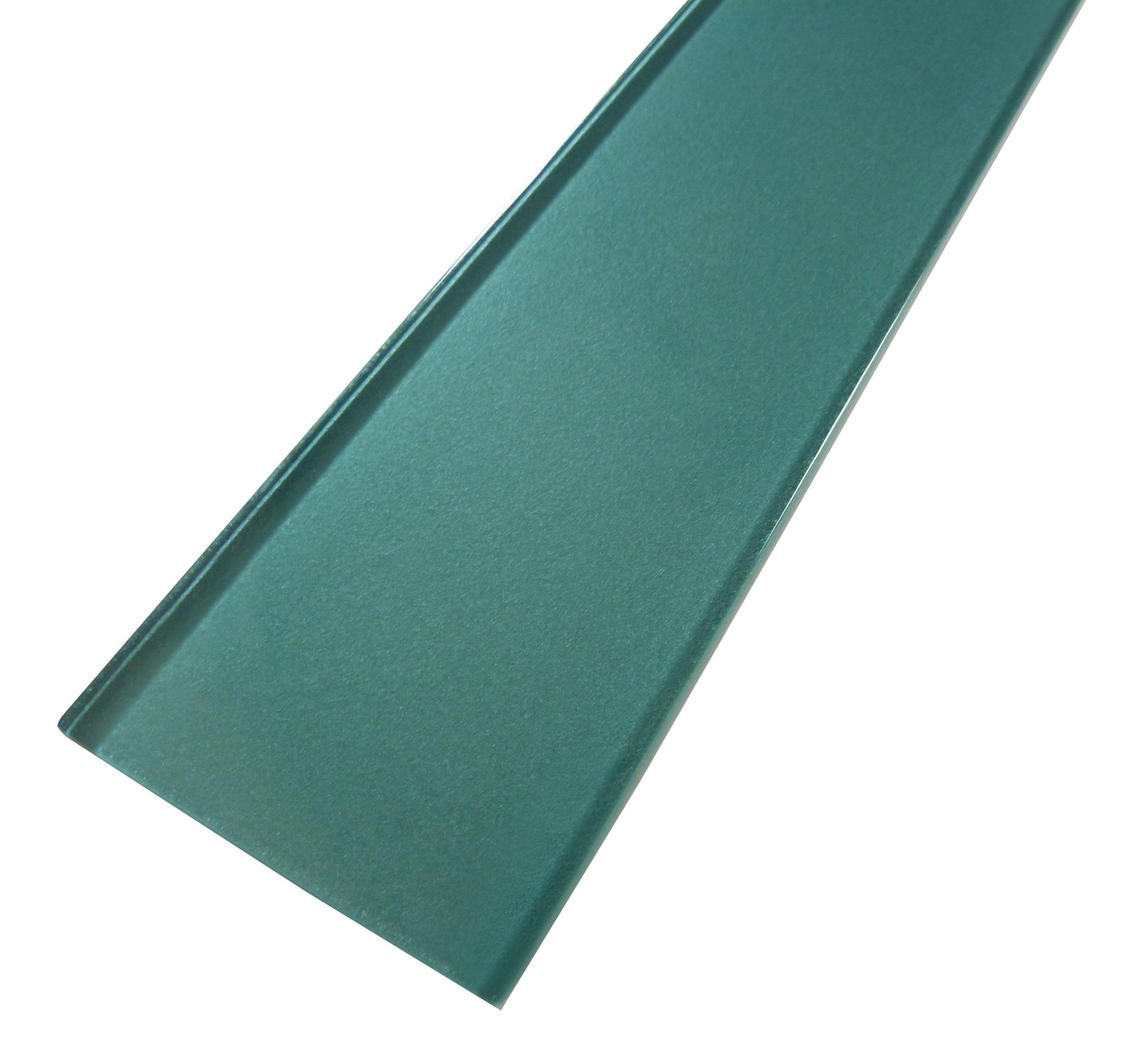 Lustrous Aquastone Aqua 3" x 14" Shimmer Glossy Glass Subway Tile Euro Glass