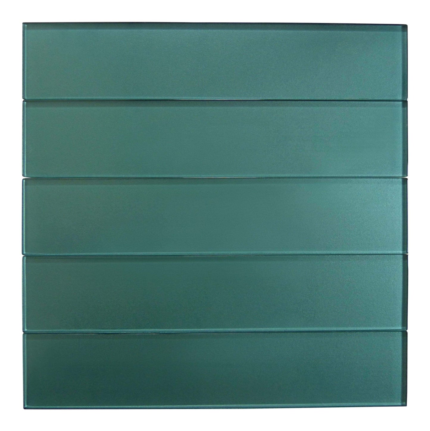 Lustrous Aquastone Aqua 3" x 14" Shimmer Glossy Glass Subway Tile Euro Glass