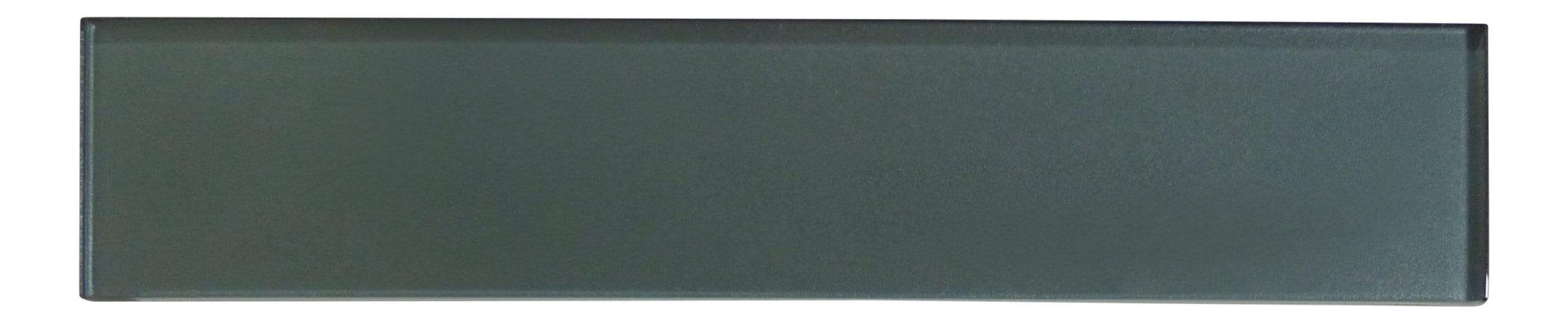 Lustrous Liquid Mercury Grey 3" x 14" Shimmer Glossy Glass Subway Tile Euro Glass