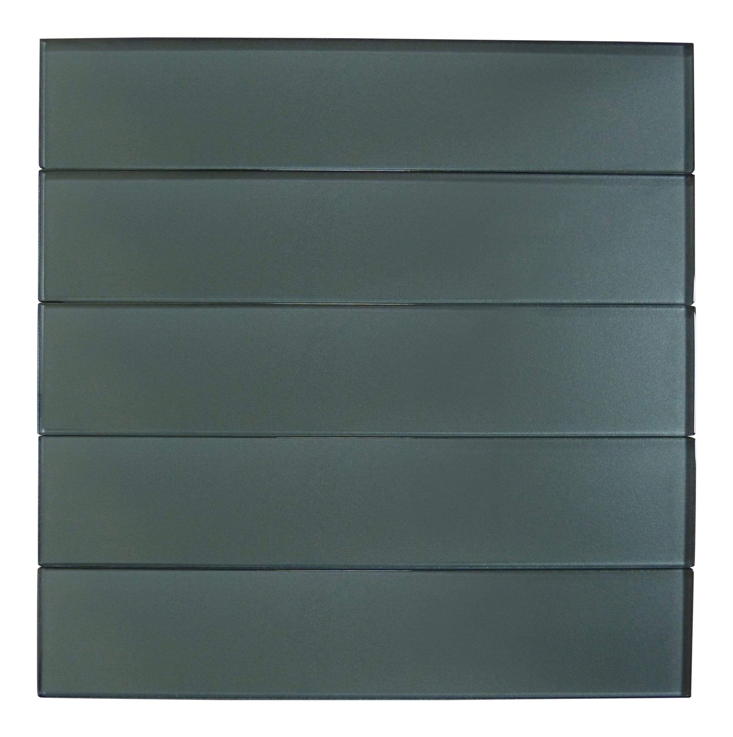 Lustrous Liquid Mercury Grey 3" x 14" Shimmer Glossy Glass Subway Tile Euro Glass