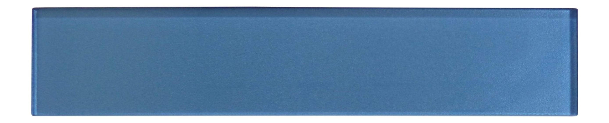 Lustrous Yale Blue 3" x 14" Shimmer Glossy Glass Subway Tile Euro Glass