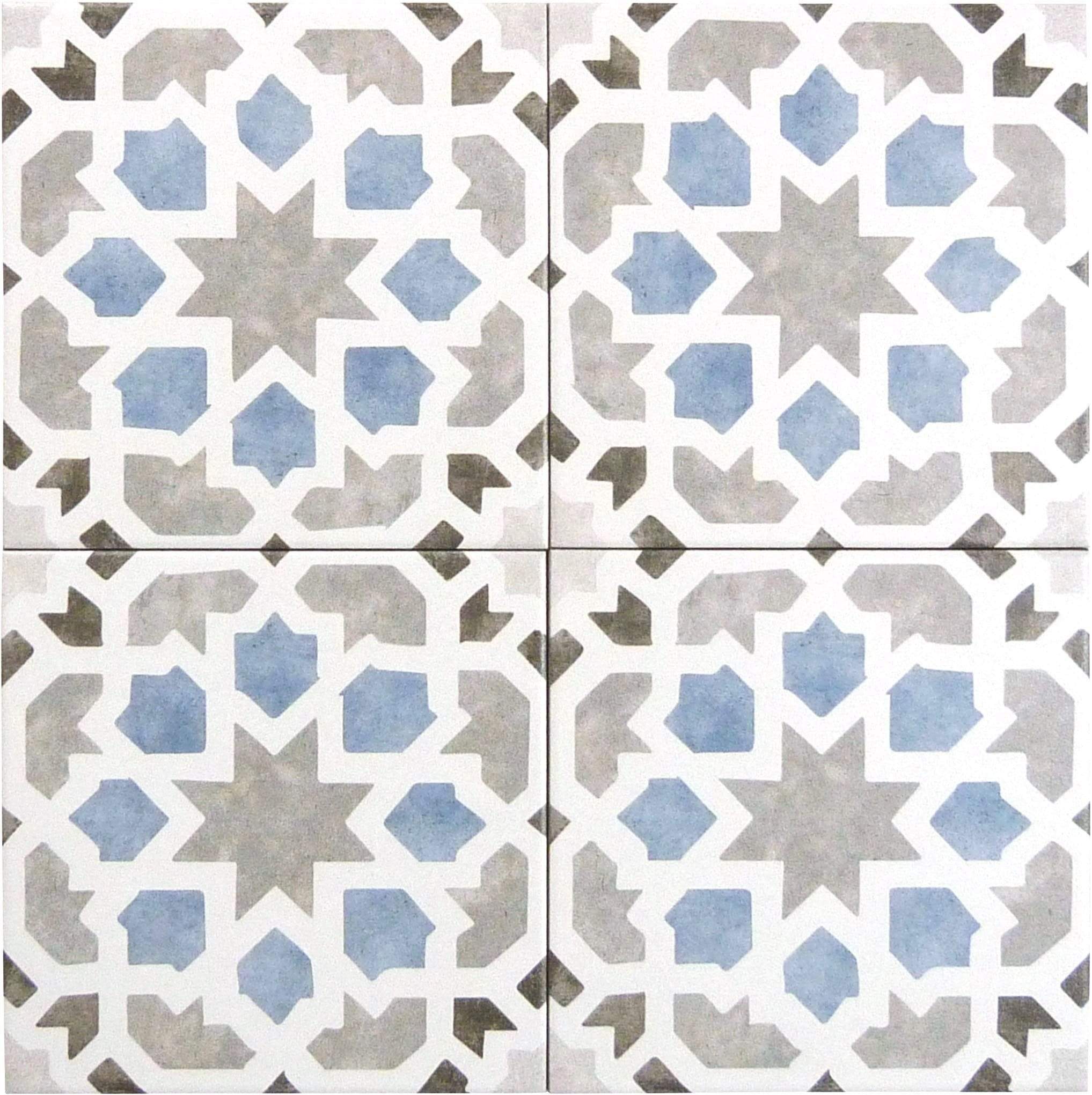 Retro Neuve Love Burst 8" x 8" Matte Porcelain Tile Euro Glass