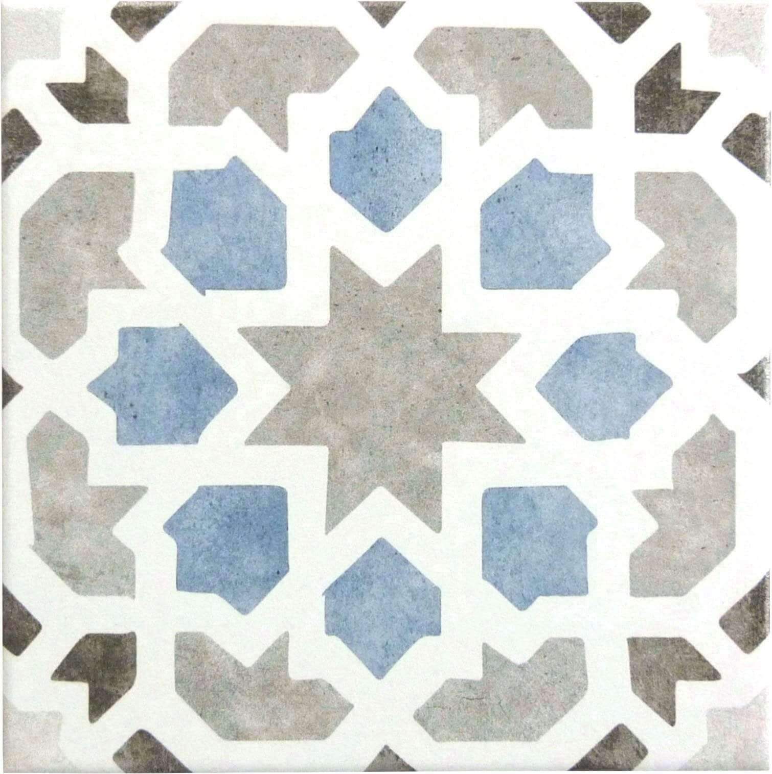 Retro Neuve Love Burst 8" x 8" Matte Porcelain Tile Euro Glass