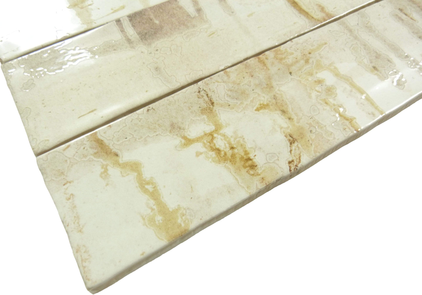 Princeton Glaze Aged Elegance Beige 3'' x 12" Glossy & Matte Ceramic Subway Tile Euro Glass