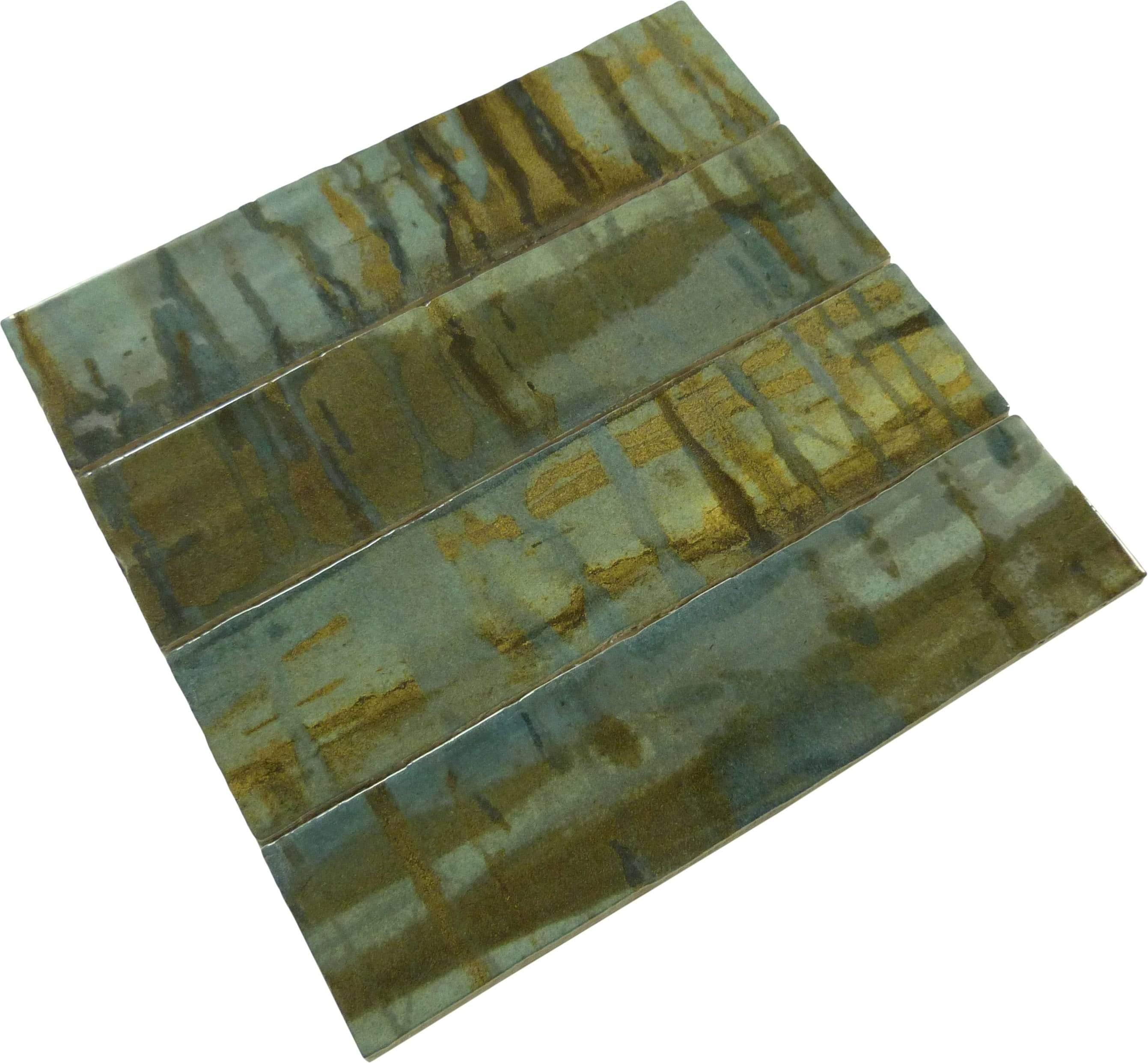 Princeton Glaze Elm Alley Green 3'' x 12" Glossy & Matte Ceramic Subway Tile Euro Glass