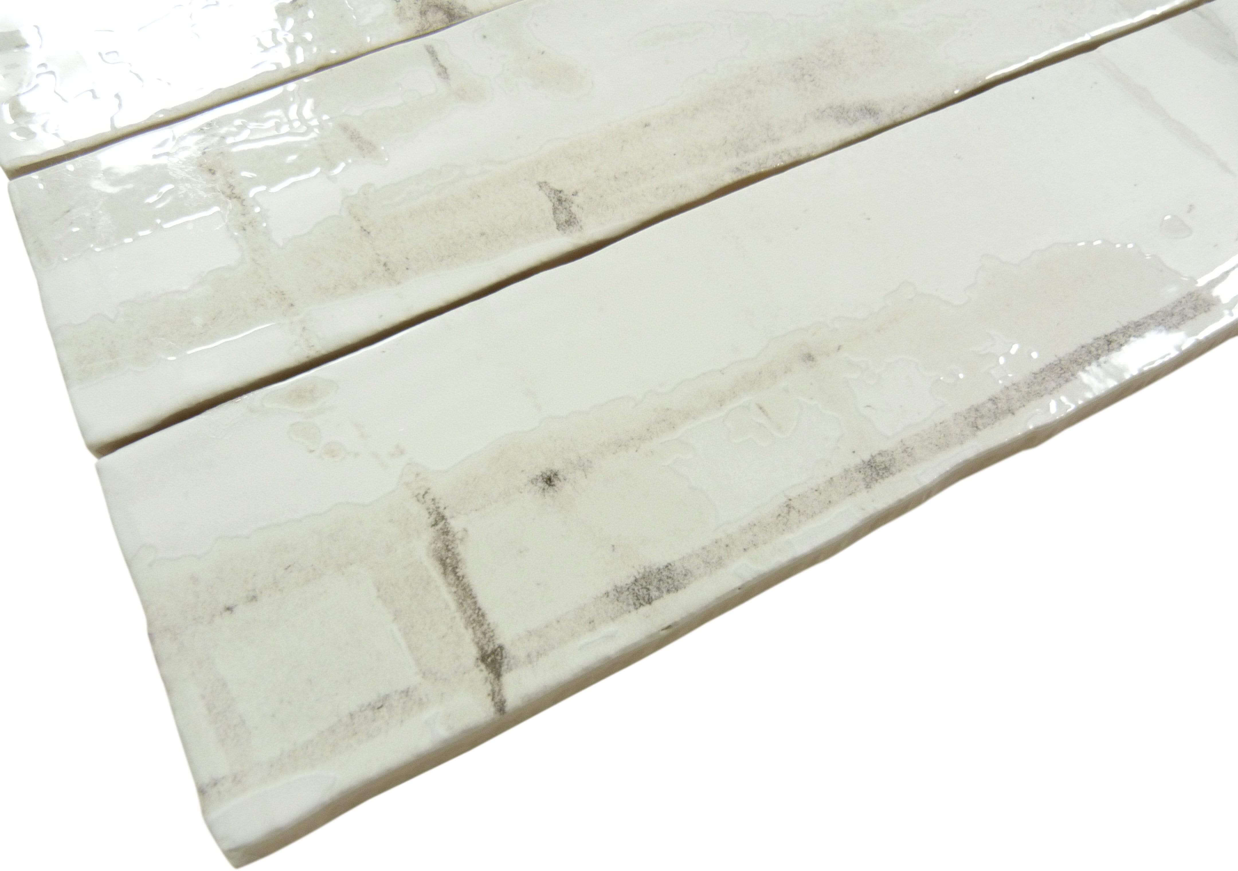 Princeton Glaze Linen Fresh White 3'' x 12" Glossy & Matte Ceramic Subway Tile Euro Glass