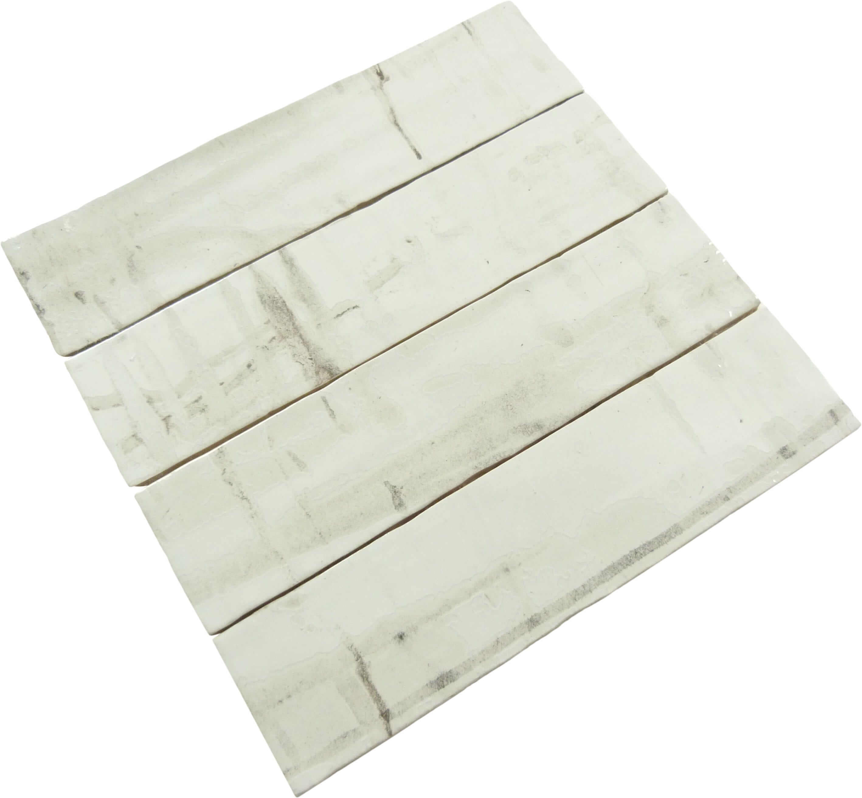 Princeton Glaze Linen Fresh White 3'' x 12" Glossy & Matte Ceramic Subway Tile Euro Glass