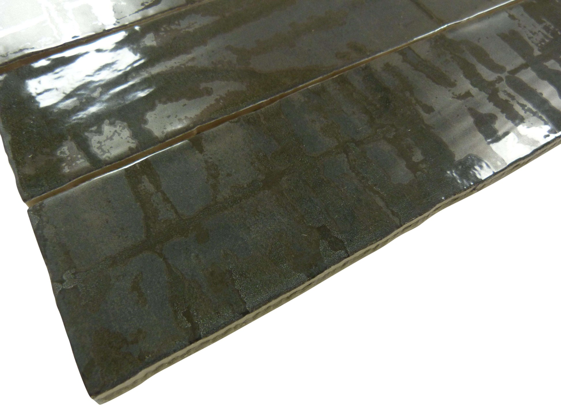 Princeton Glaze Nero Night Black 3'' x 12" Glossy & Matte Ceramic Subway Tile Euro Glass