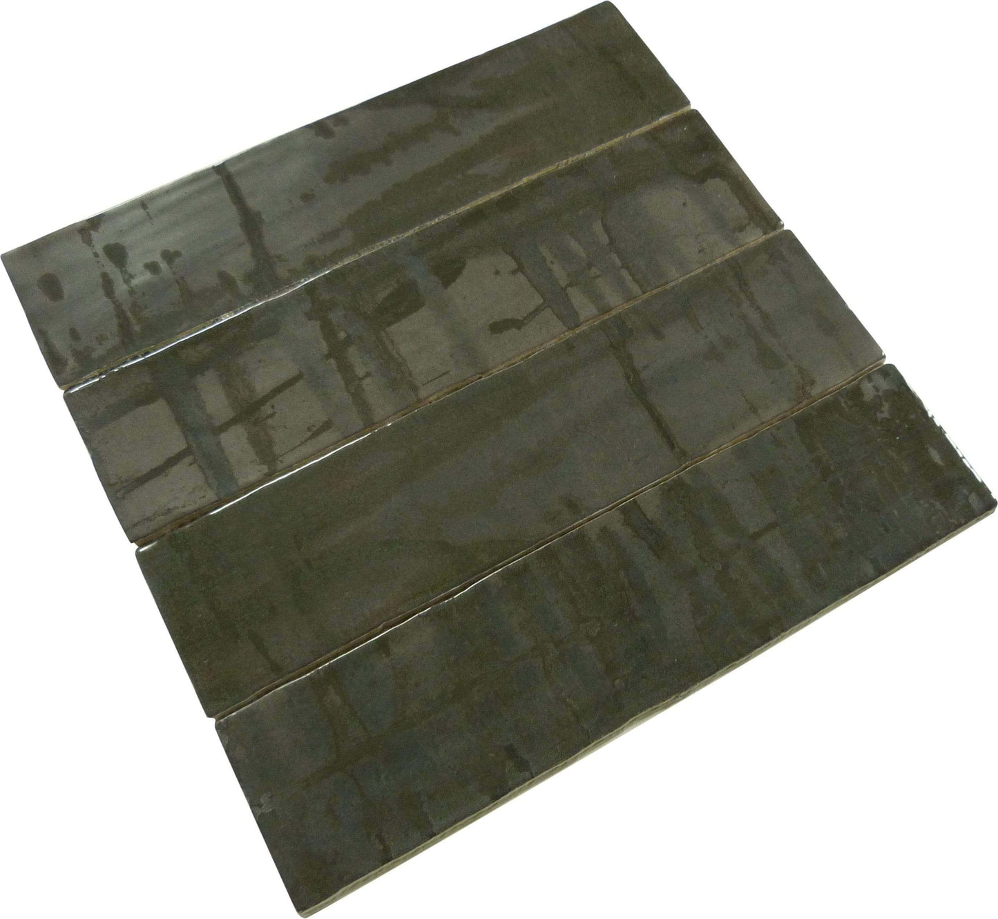 Princeton Glaze Nero Night Black 3'' x 12" Glossy & Matte Ceramic Subway Tile Euro Glass