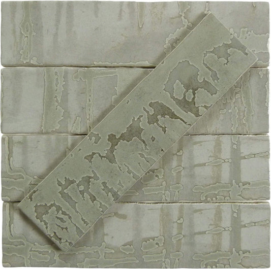 Princeton Glaze Victorian Pewter Grey 3'' x 12" Glossy & Matte Ceramic Subway Tile Euro Glass