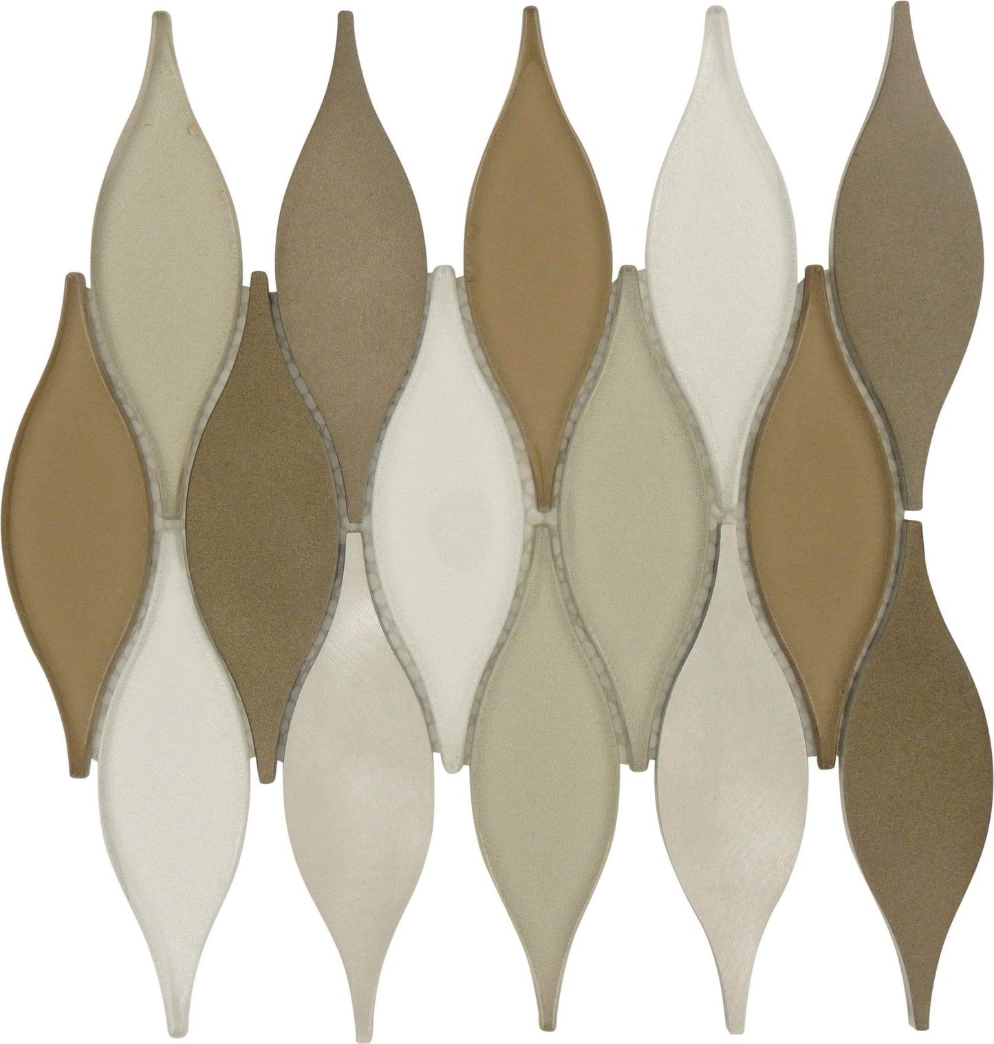 Summer Sandcastle Unique Shape Bronze Glossy Glass and Metal Tile Euro Glass