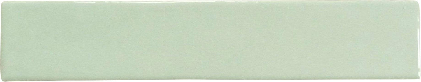 Quelline Avocard Mint Green 2" x 10" Glossy Ceramic Tile Euro Glass