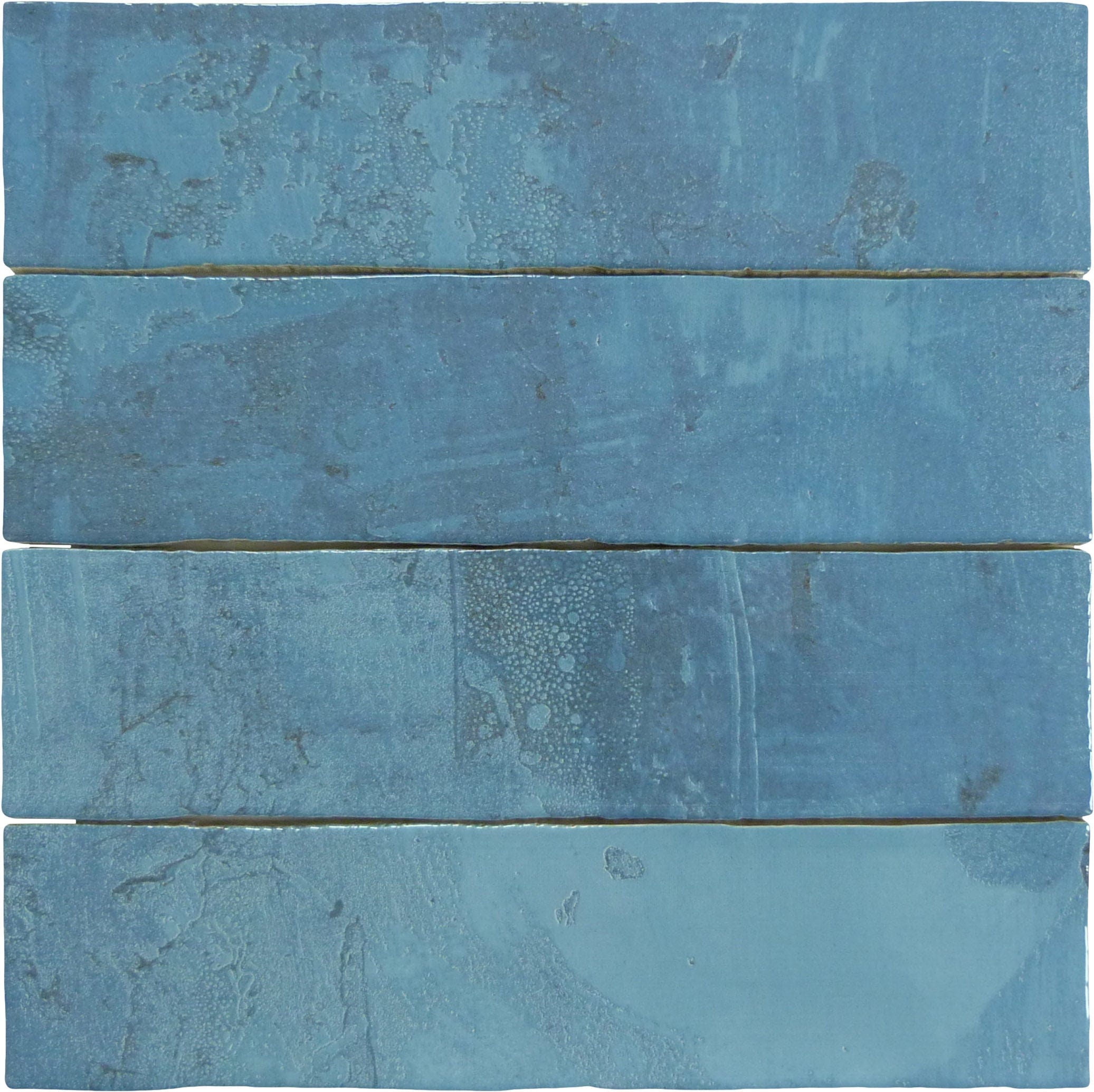 Rain Drops Ocean Mist Blue 3x12 Glossy Ceramic Tile Euro Glass