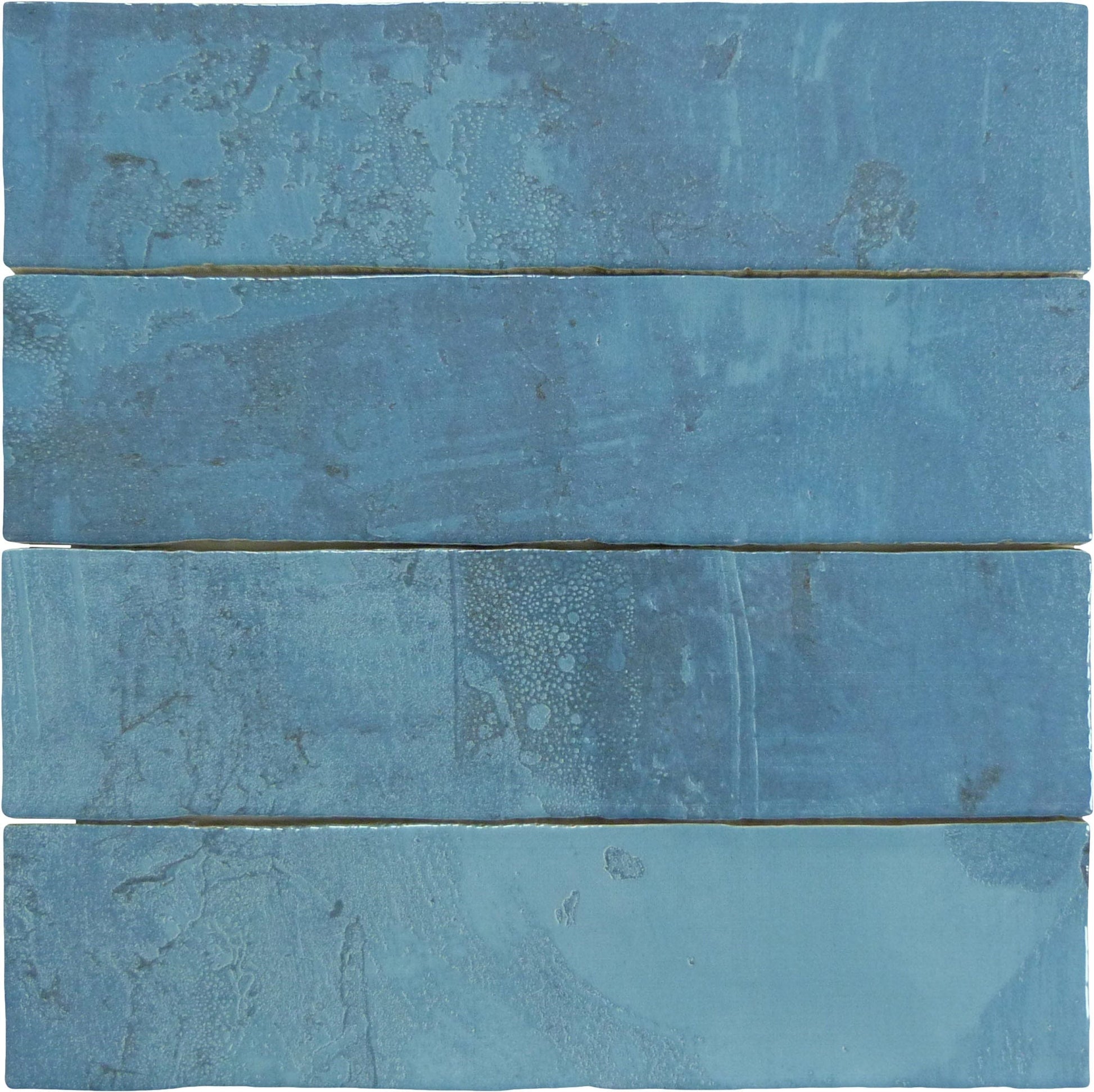 Rain Drops Ocean Mist Blue 3x12 Glossy Ceramic Tile Euro Glass