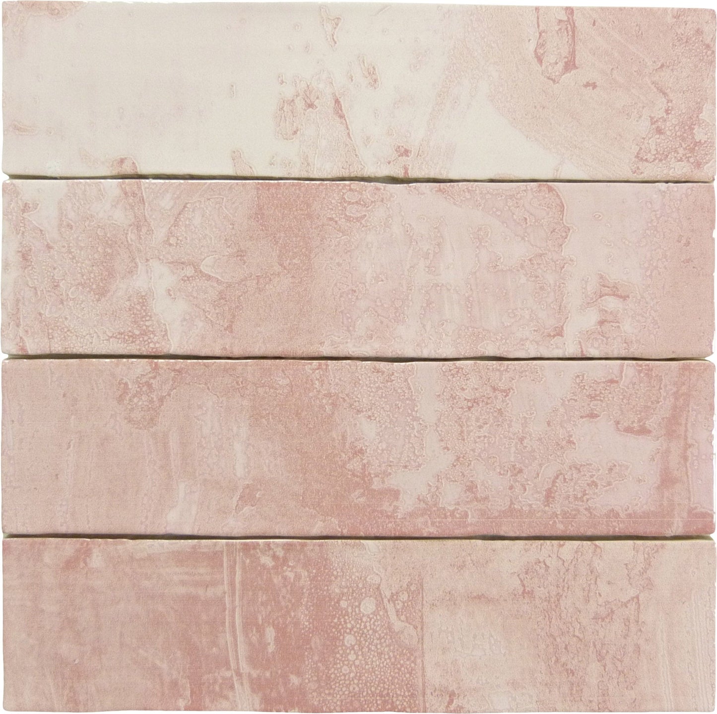 Rain Drops Pink Dew Pink 3x12 Glossy Ceramic Tile Euro Glass