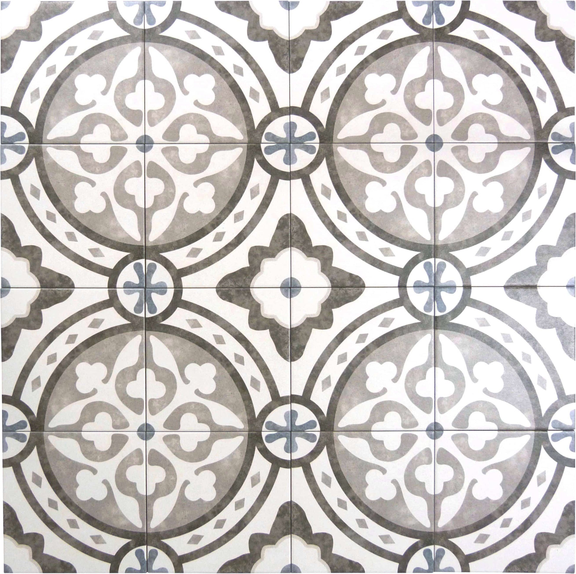 Retro Neuve Euro Fountain 8" x 8" Matte Porcelain Tile Euro Glass