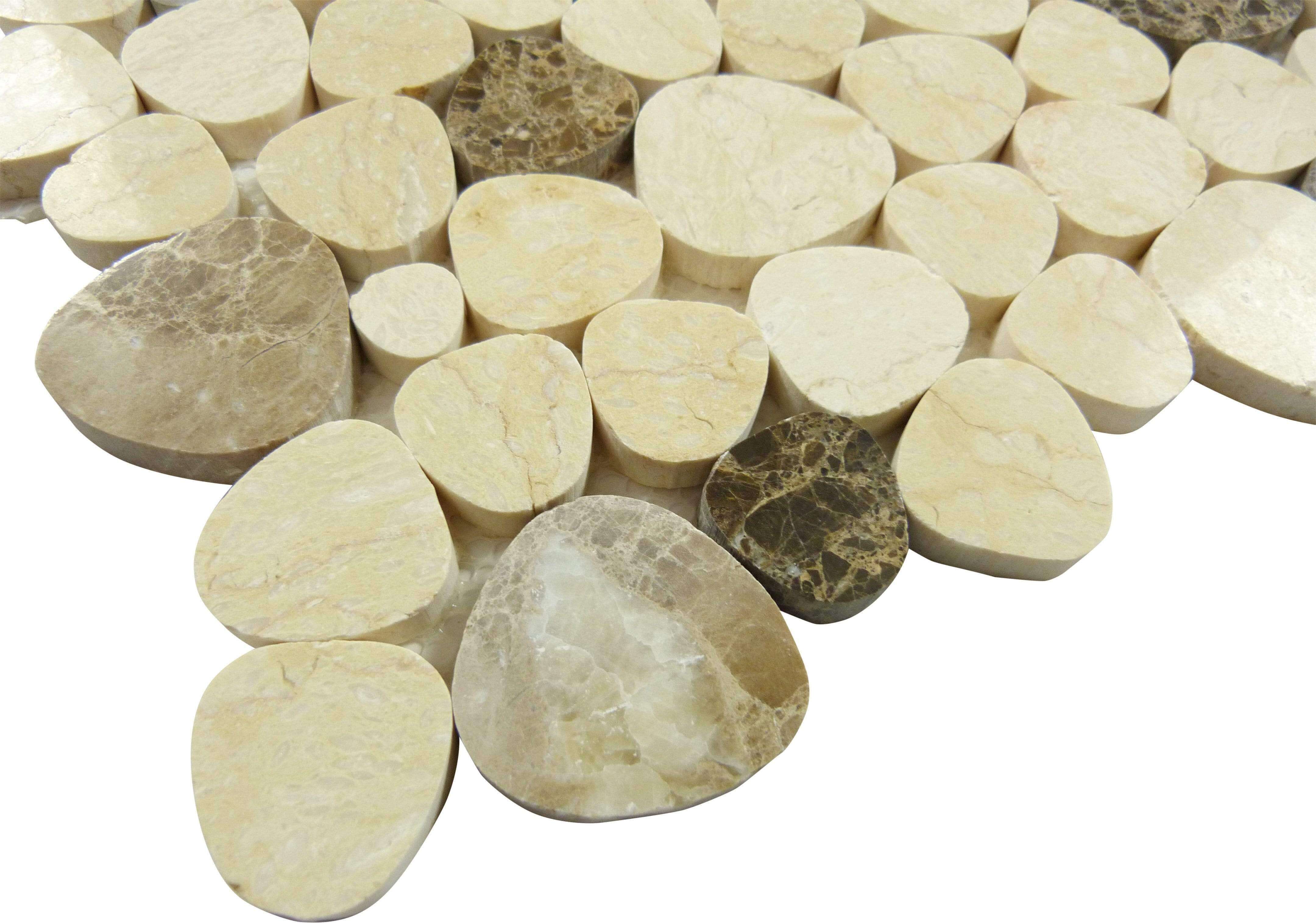 Mount Zion Beige Polished Stone Tile Euro Glass